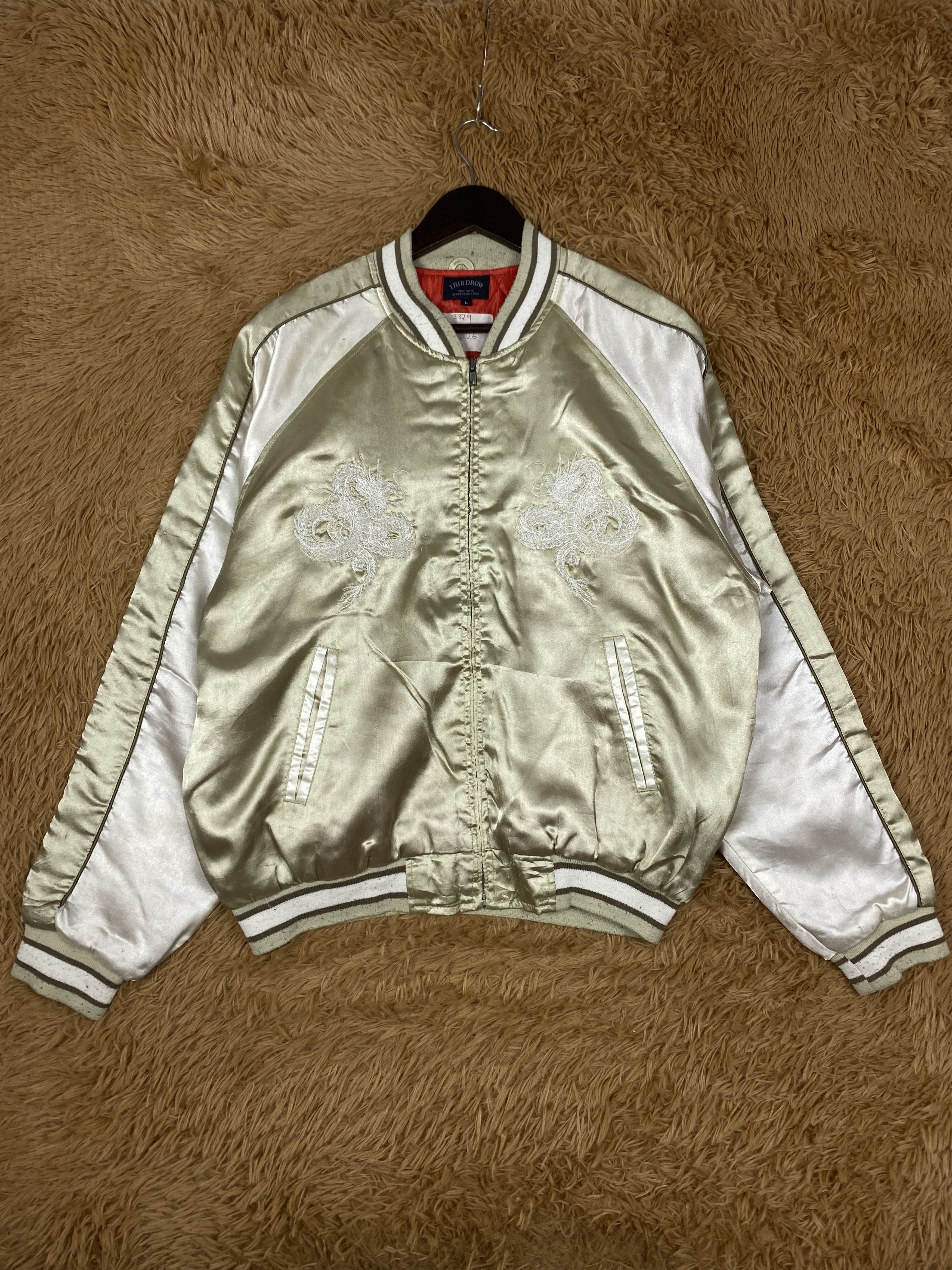 Japanese Brand Vintage Sukajan Dragon Varsity Jacket DJ0379 Size US L / EU 52-54 / 3 - 2 Thumbnail