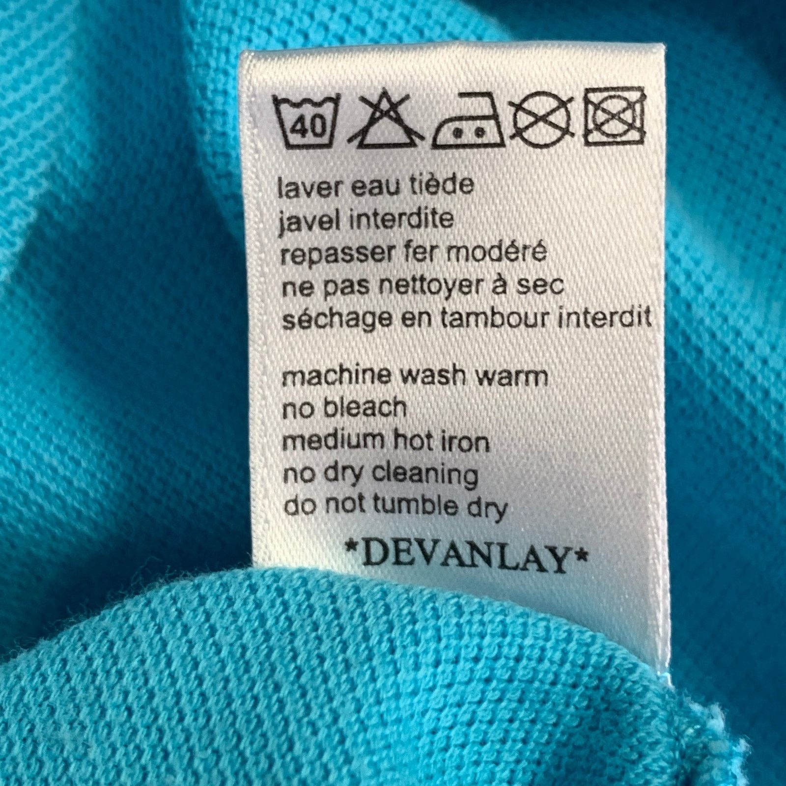 Lacoste LACOSTE Size L Blue Aqua Cotton Logo Patch Polo Size US L / EU 52-54 / 3 - 8 Thumbnail
