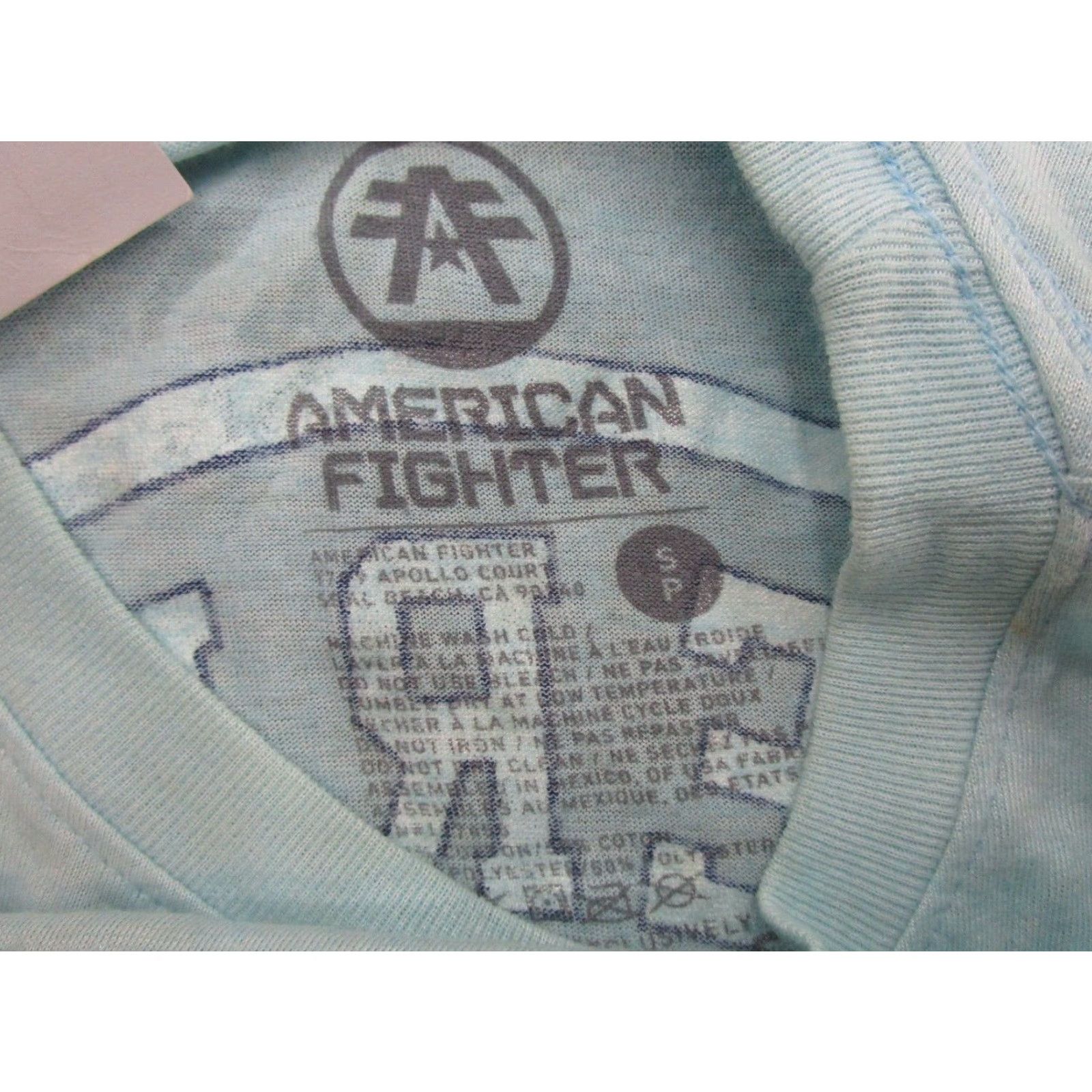 Vintage American Fighter T-Shirt North Carolina Men’s Size S Blue Double-Sided Shirt Mens Size US S / EU 44-46 / 1 - 7 Thumbnail