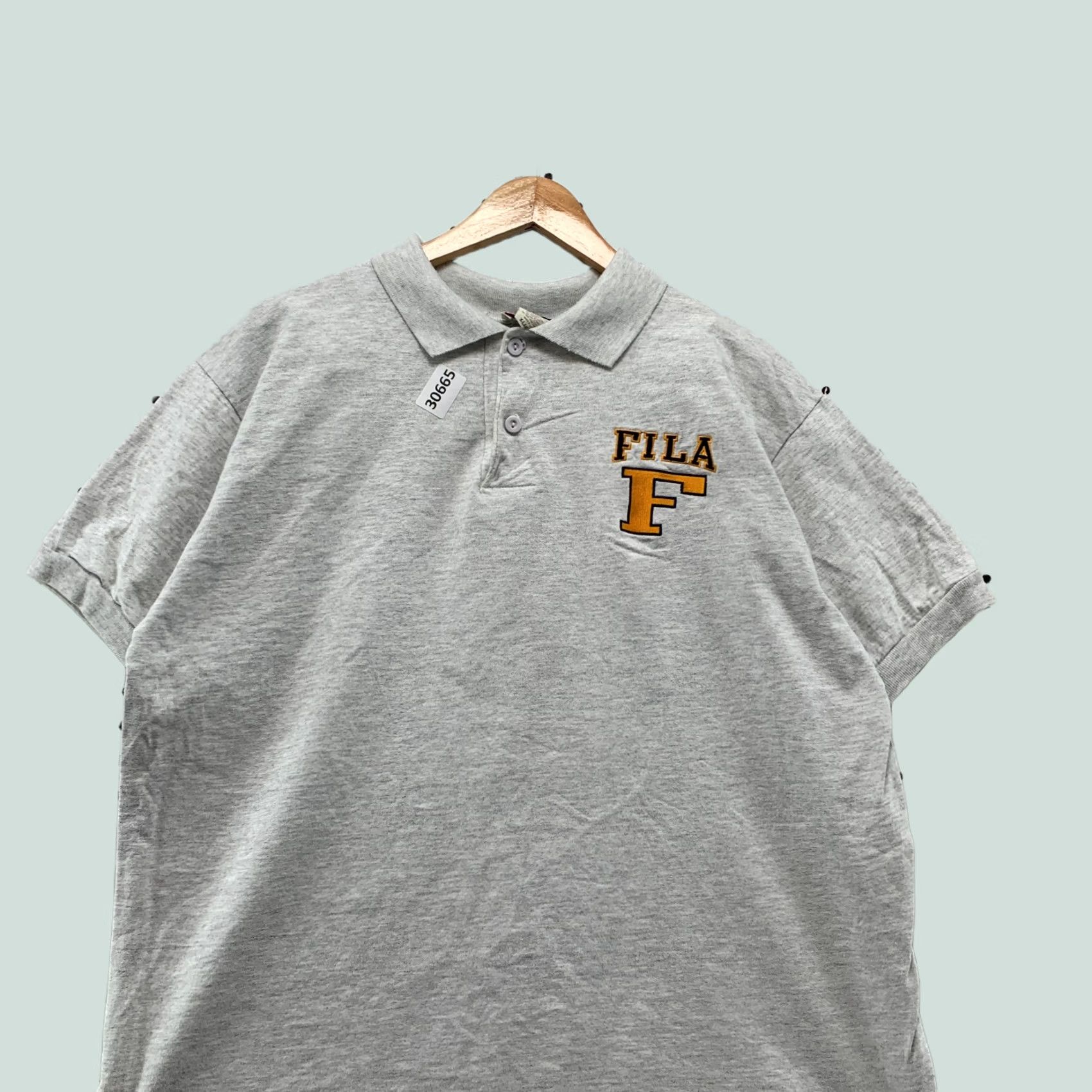 Fila Vintage FILA Polo Shirt Mens XL Gray Yellow Embroidered Logo Made In USA Size US XL / EU 56 / 4 - 1 Thumbnail