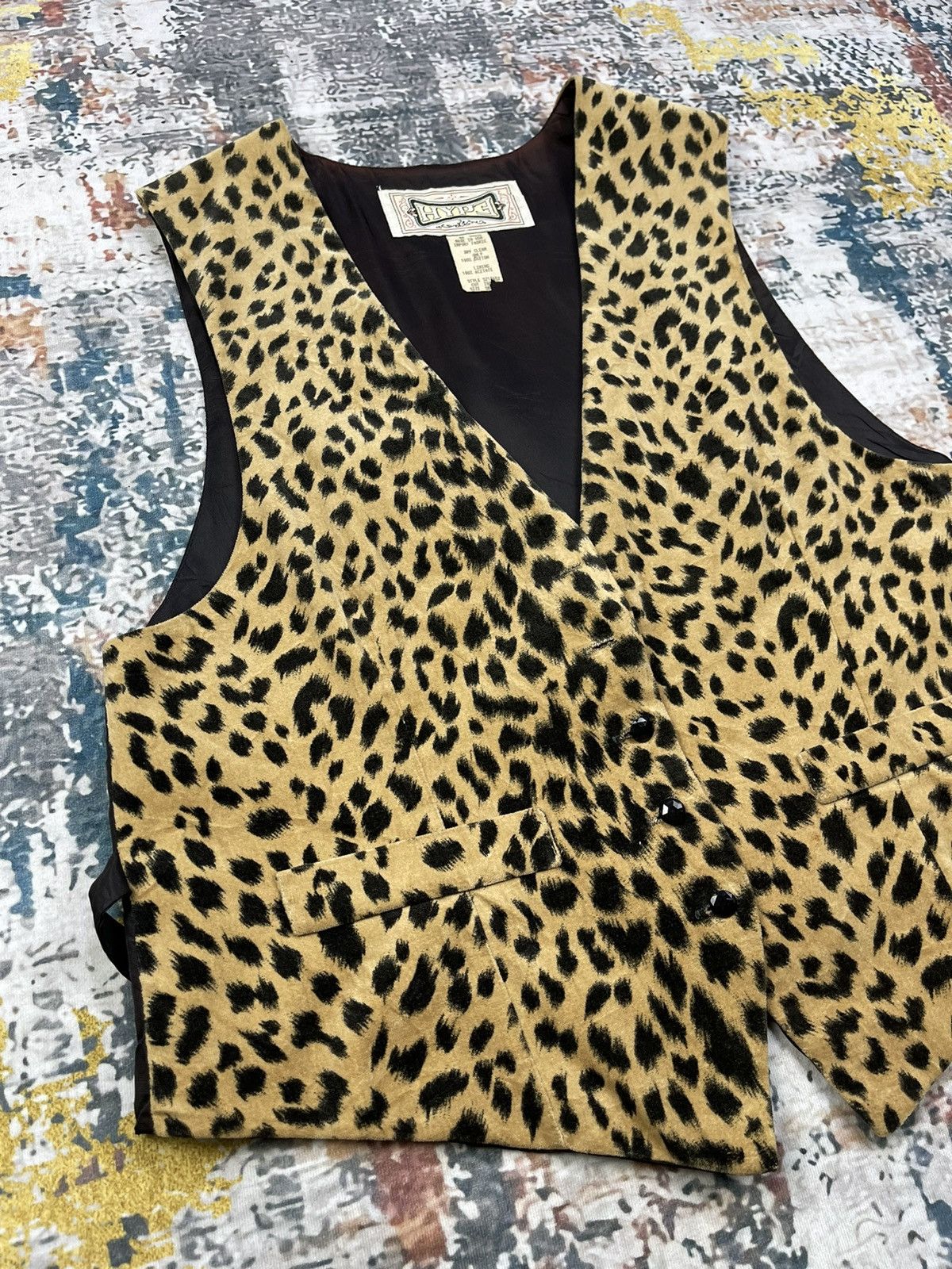 Hypebeast Vtg USA HYPE LEOPARD VELOUR VEST Size US S / EU 44-46 / 1 - 2 Thumbnail