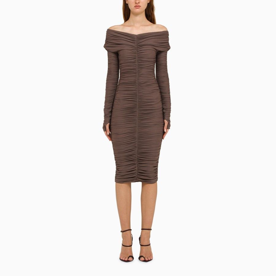 THE ANDAMANE o1d2blof1024 Nicole Dress In Brown Size XS / US 0-2 / IT 36-38 - 1 Thumbnail