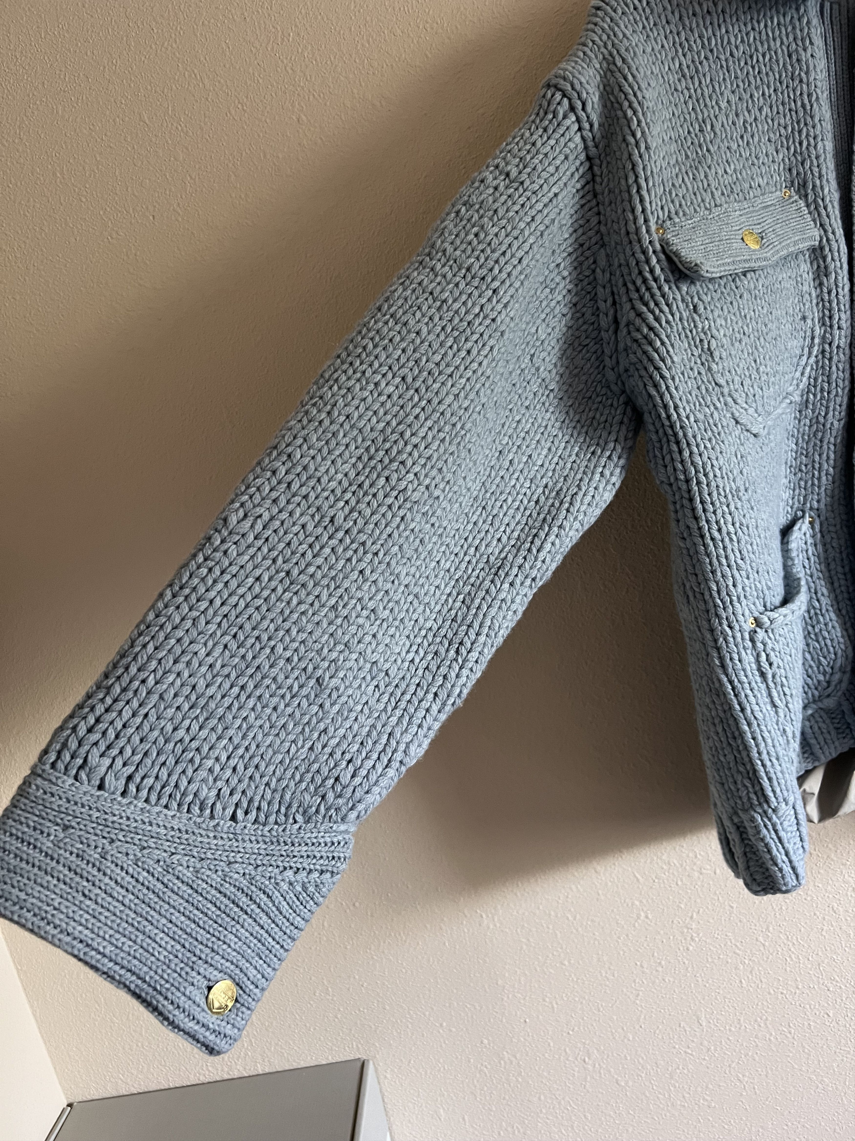 Carhartt Wip × Sacai Sacai Carhartt WIP Knit Michigan Jacket in Light Blue Size US XL / EU 56 / 4 - 6 Thumbnail