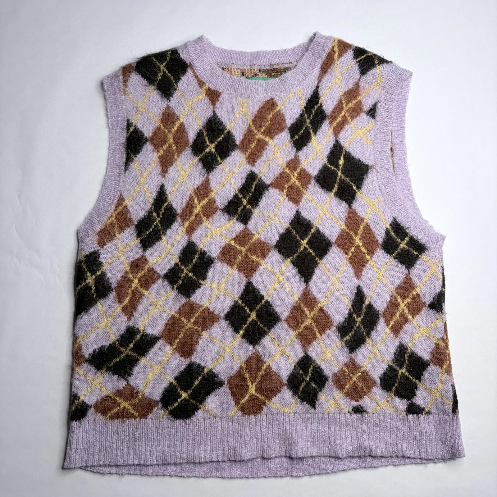 Tres Bien Tres Bien everywear Knit Vest Acid Argyle Lilac Size US XL / EU 56 / 4 - 2 Thumbnail