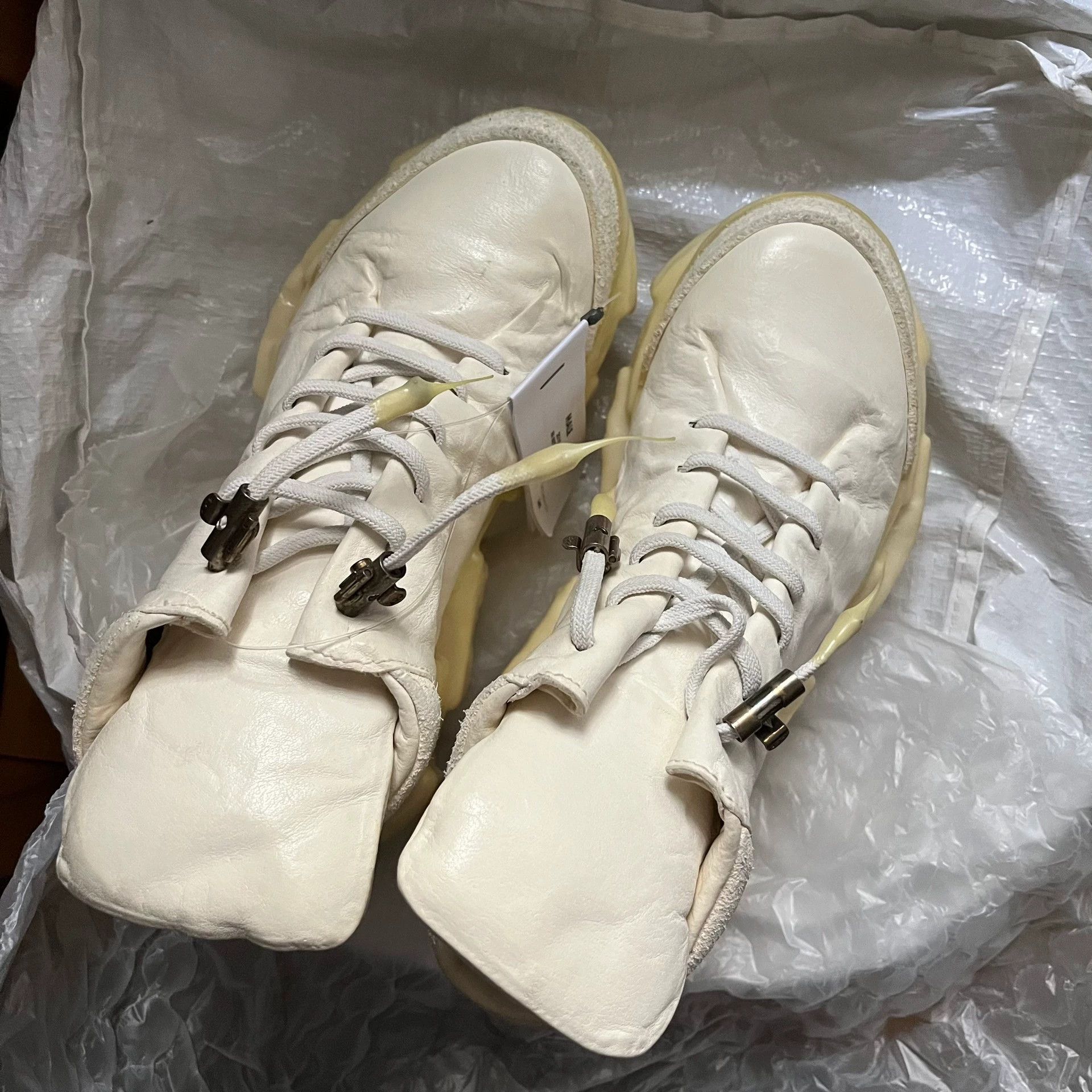Carol Christian Poell CCP Classic Cream Kangaroo Leather Soled Boots US 6 Size US 6 / EU 39 - 4 Thumbnail