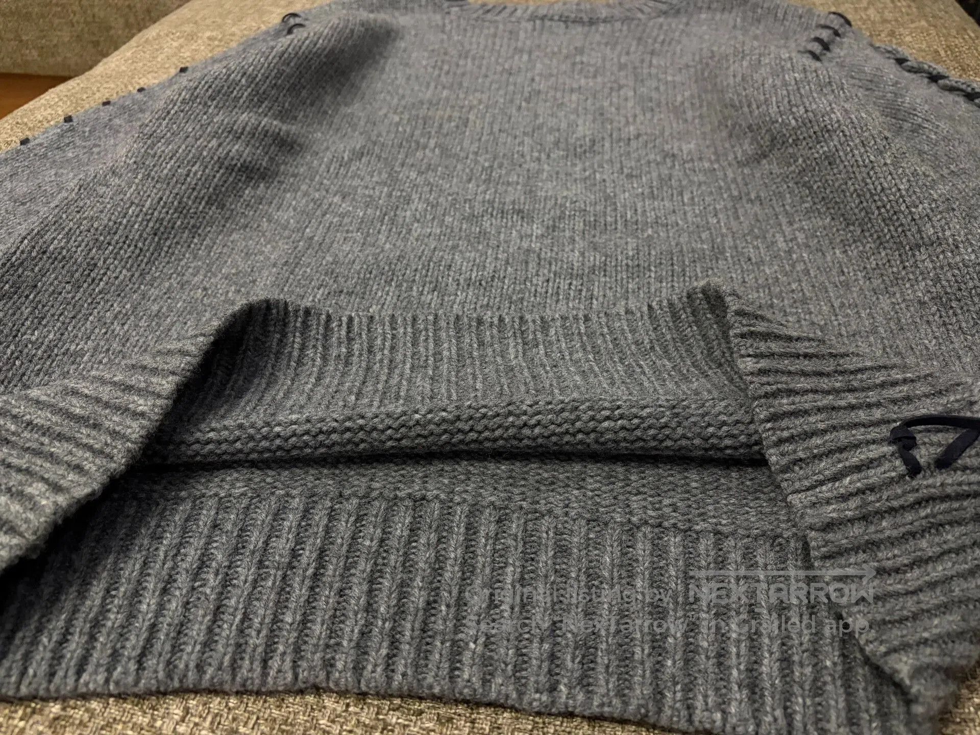 DISCOVERED Discovered Knit Sweater with Contrast Stitching. Size US M / EU 48-50 / 2 - 3 Thumbnail