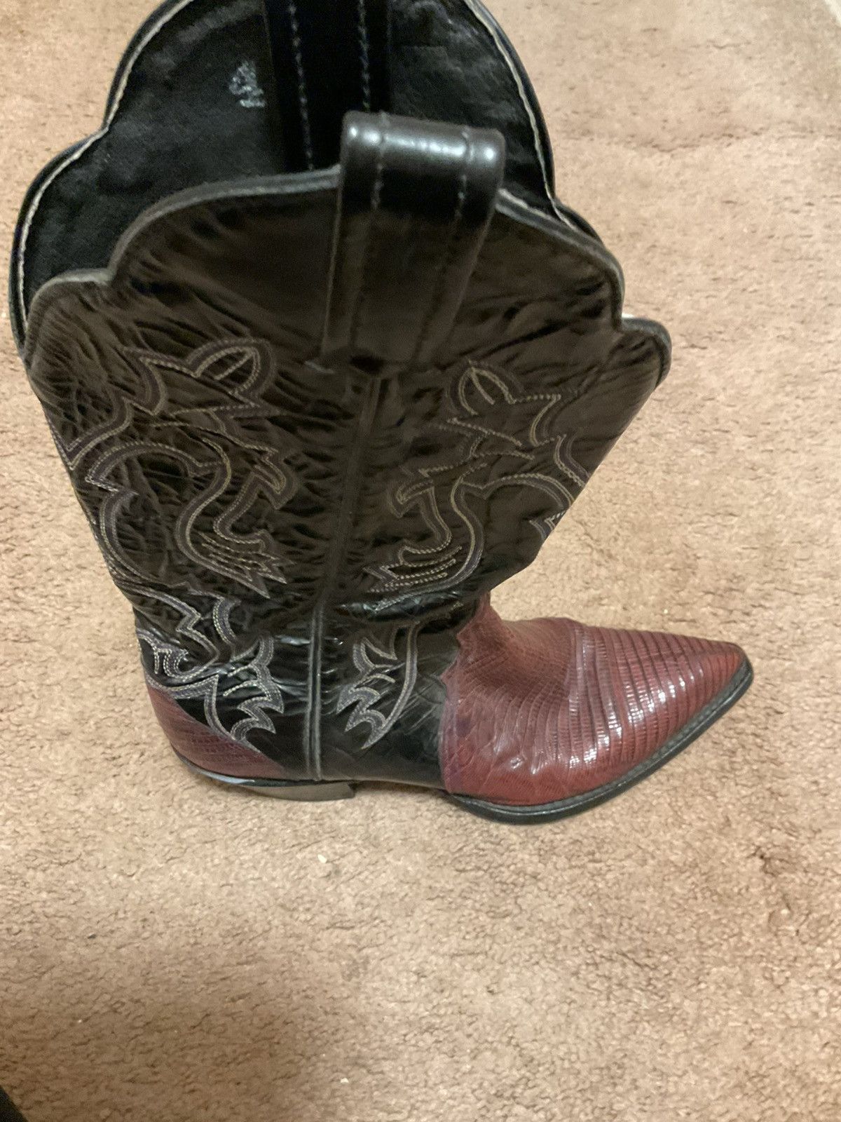 Tony Lama Vintage Tony Lama Black/Maroon Western Boots Size 7 Size US 7 / IT 37 - 5 Thumbnail