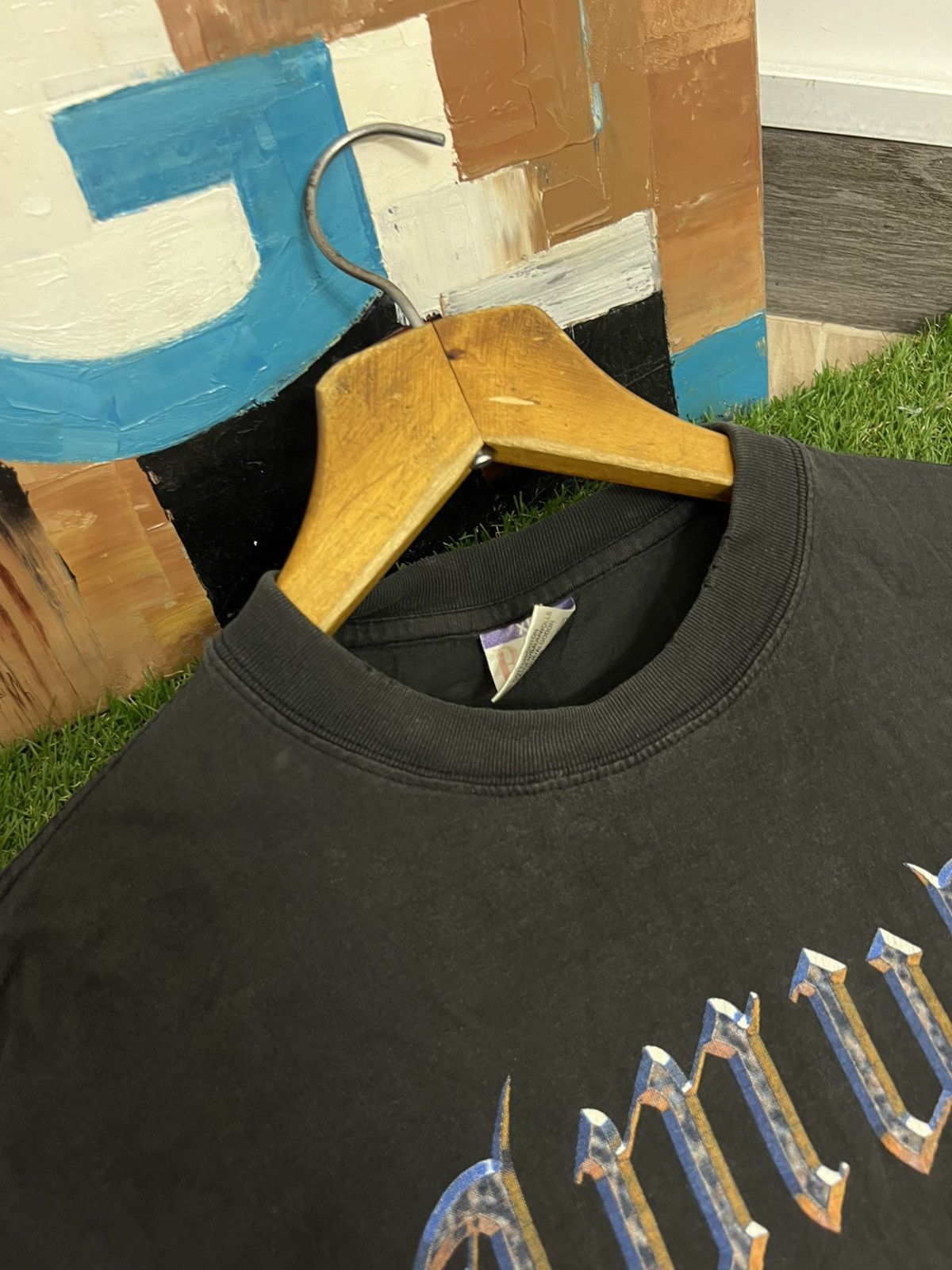 Band Tees × Vintage 90S Vintage Tribal Amulet Band Goth Grung t shirt tour tees Size US XL / EU 56 / 4 - 6 Thumbnail