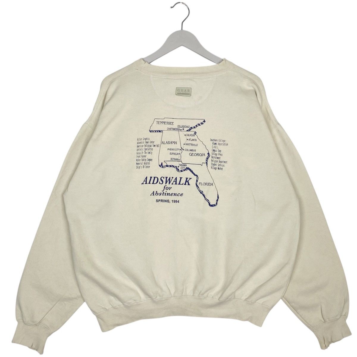 Other Vintage 90s Southern University Sweatshirt Crewneck White Size US L / EU 52-54 / 3 - 7 Thumbnail