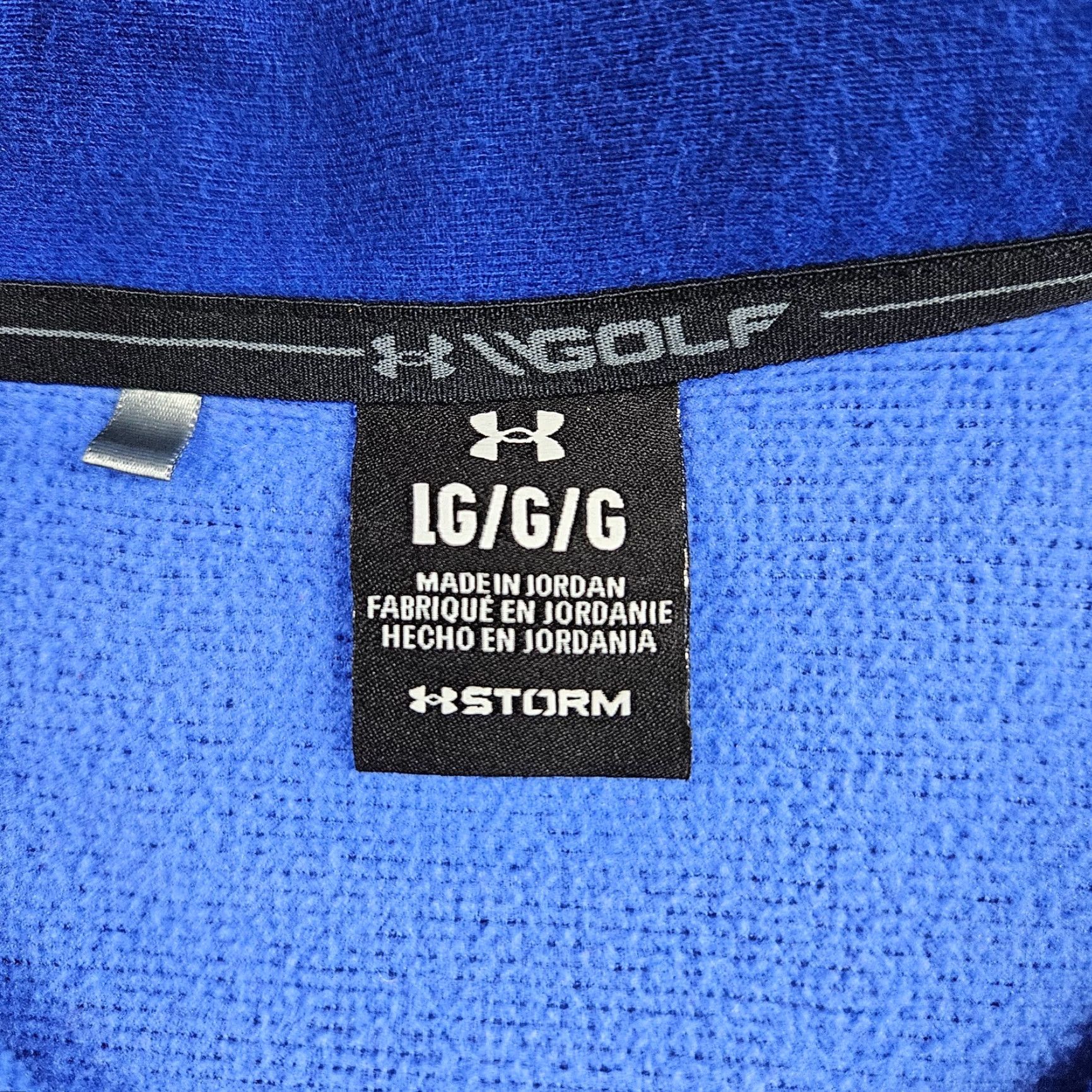 Under Armour Under Armour Golf Mens Pullover 1/4 Zip Sz Large Blue Stripe Size US L / EU 52-54 / 3 - 6 Thumbnail
