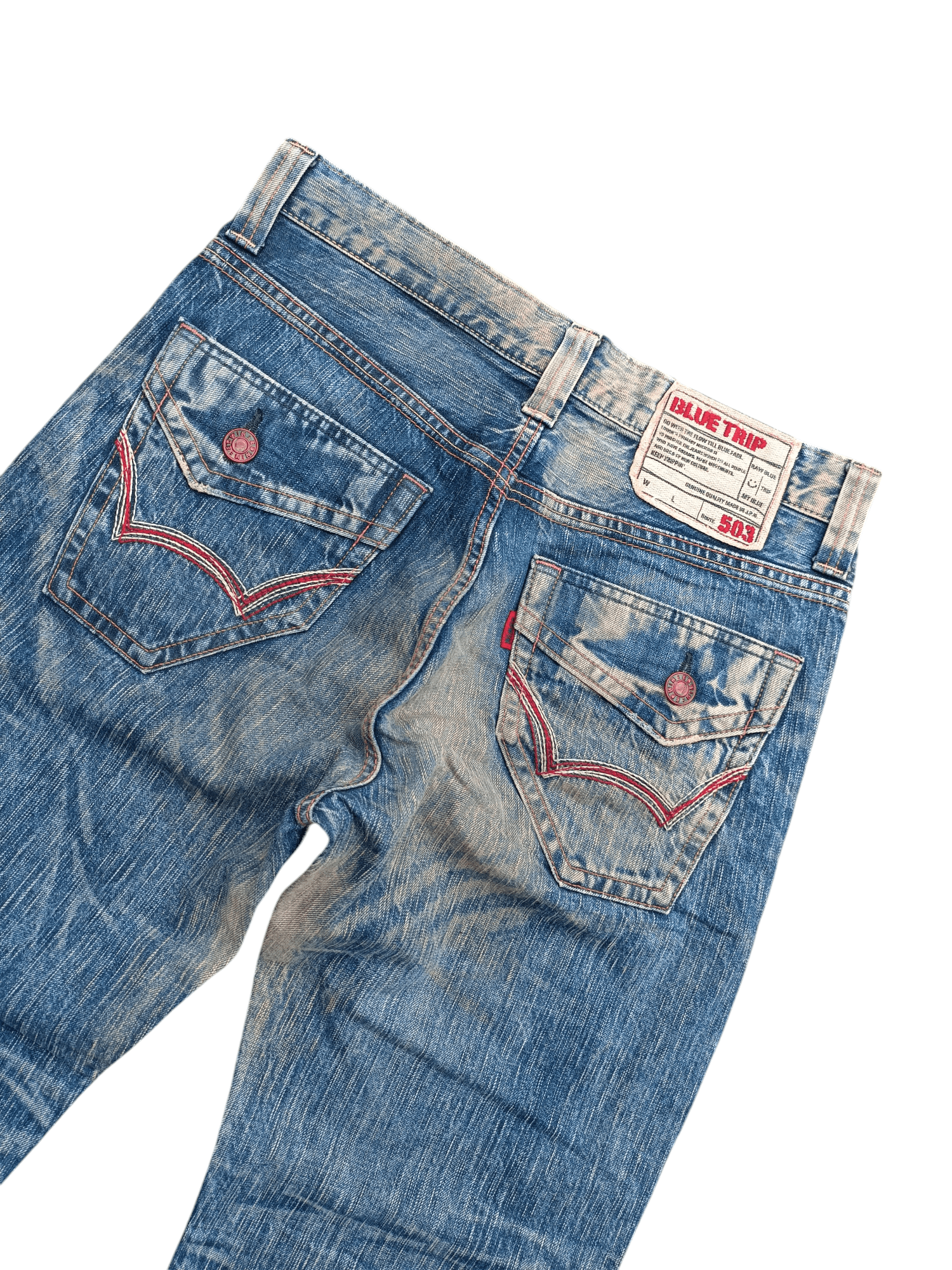 Edwin × Japanese Brand Edwin 503 Blue Trip Slim Washed Blue Whisker Denim Size US 32 / EU 48 - 10 Thumbnail