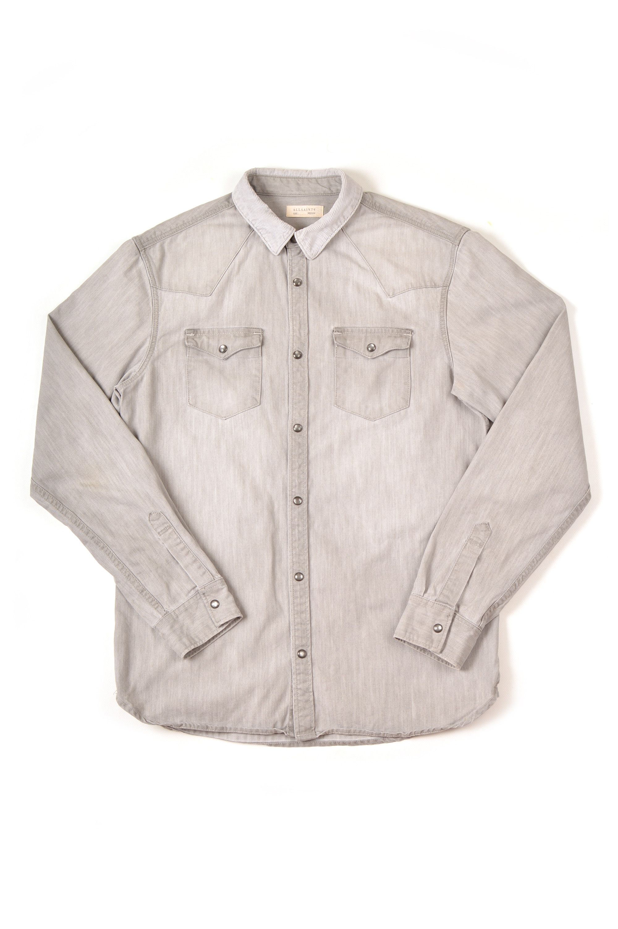 Allsaints Allsaints Pirnmill LS Shirt Corduroy Collar Denim Shirt Size US M / EU 48-50 / 2 - 1 Thumbnail