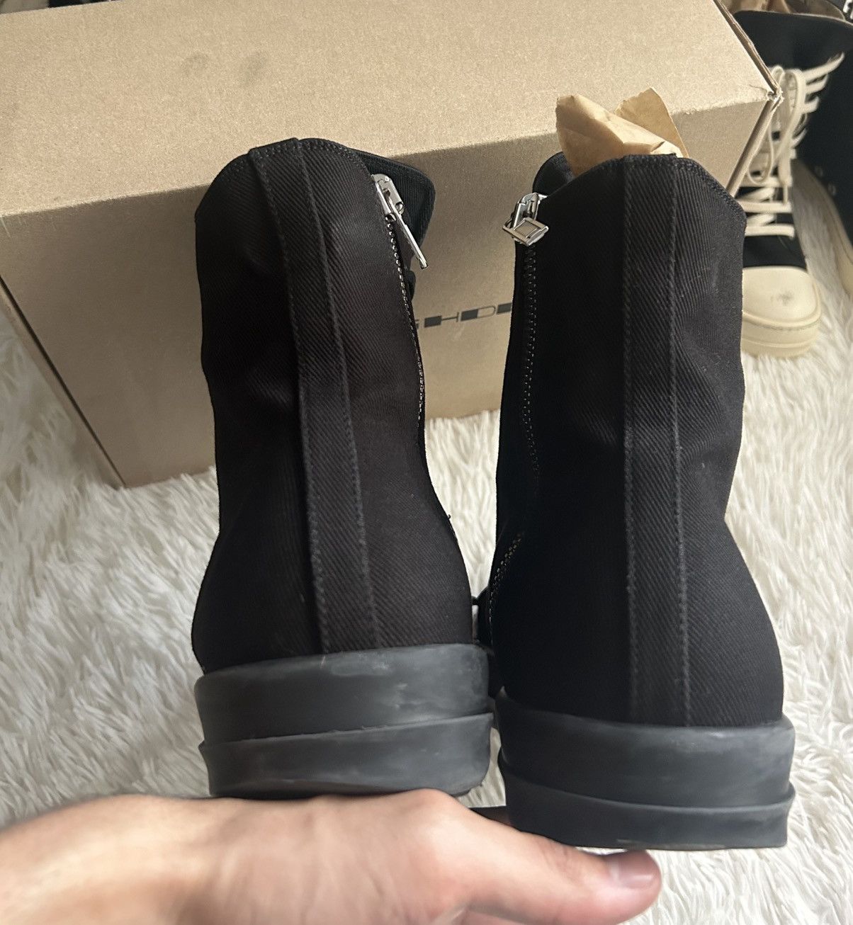 Rick Owens Drkshdw Rick Owens Drkshdw Hustler Ramones Black Size 47 Size US 14 / EU 47 - 5 Thumbnail