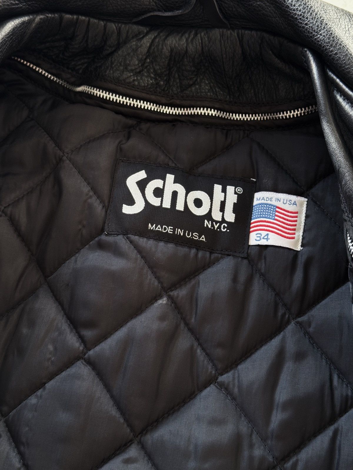 Schott Vintage 90s Schott Leather Carcoat Size US XS / EU 42 / 0 - 4 Thumbnail