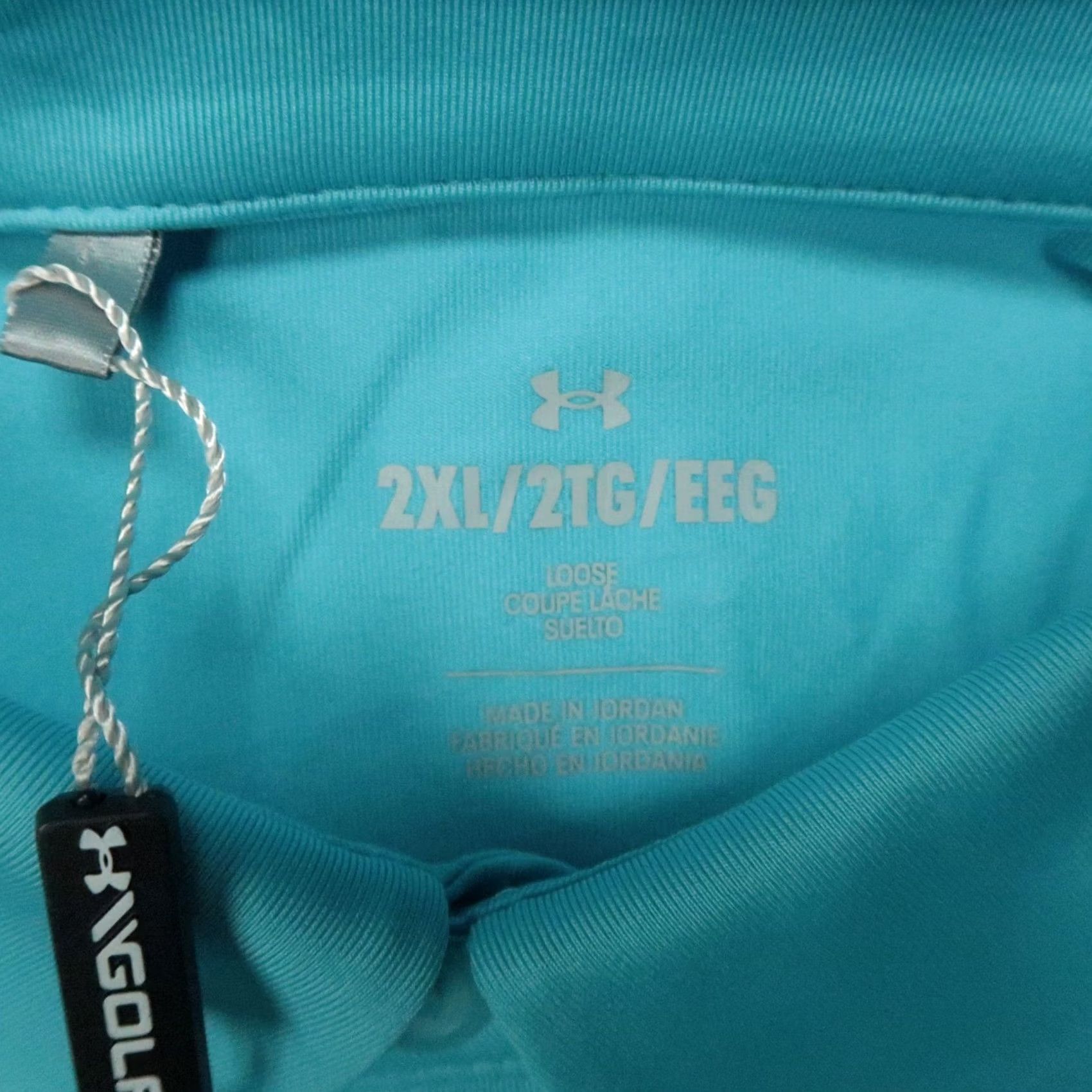 Under Armour Under Armour Polo Shirt Mens 2XL Blue Solid Short Sleeve Collared Buttoned Breathable Moisture Wicking Athletic Golf Tennis Shirt Mens Size US XXL / EU 58 / 5 - 3 Thumbnail