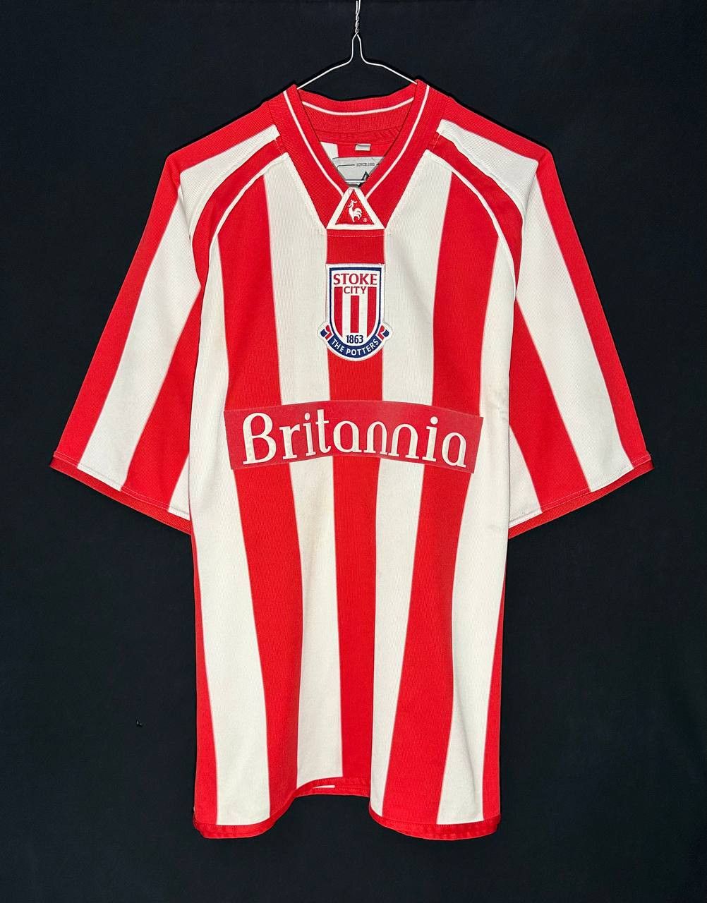 Le Coq Sportif Stoke City Home Football jersey 2001 2003 Le Coq Sportif Size US XL / EU 56 / 4 - 1 Thumbnail