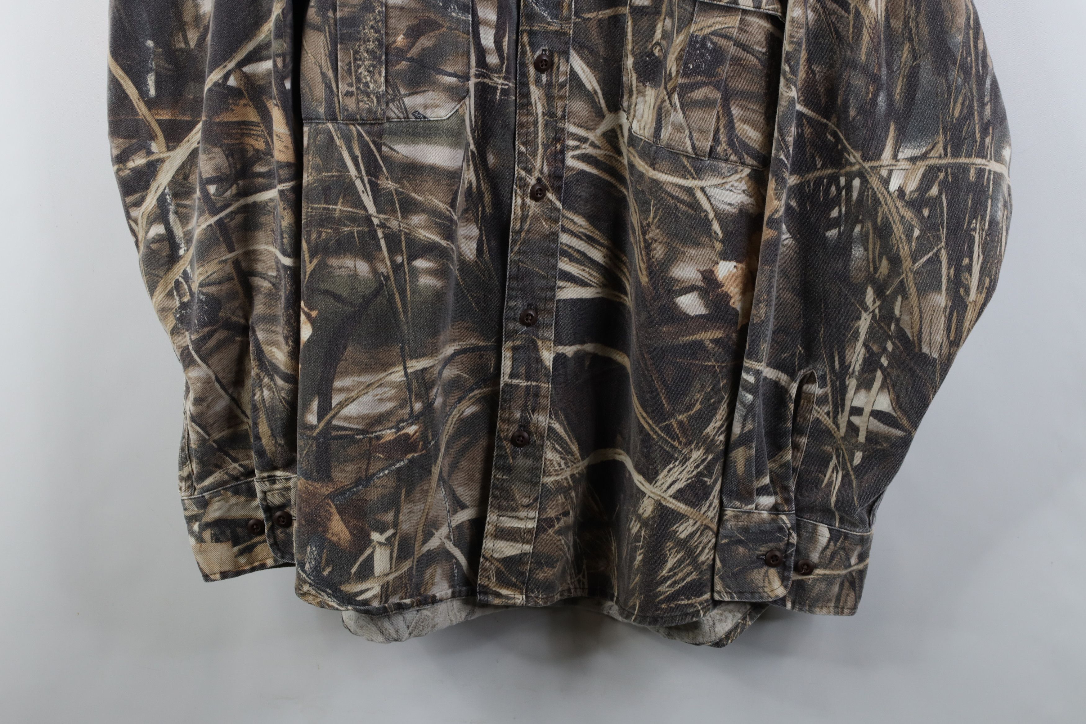 Cabelas Vintage 90s Cabelas Heavyweight Camouflage Button Shirt Size US XL / EU 56 / 4 - 3 Thumbnail