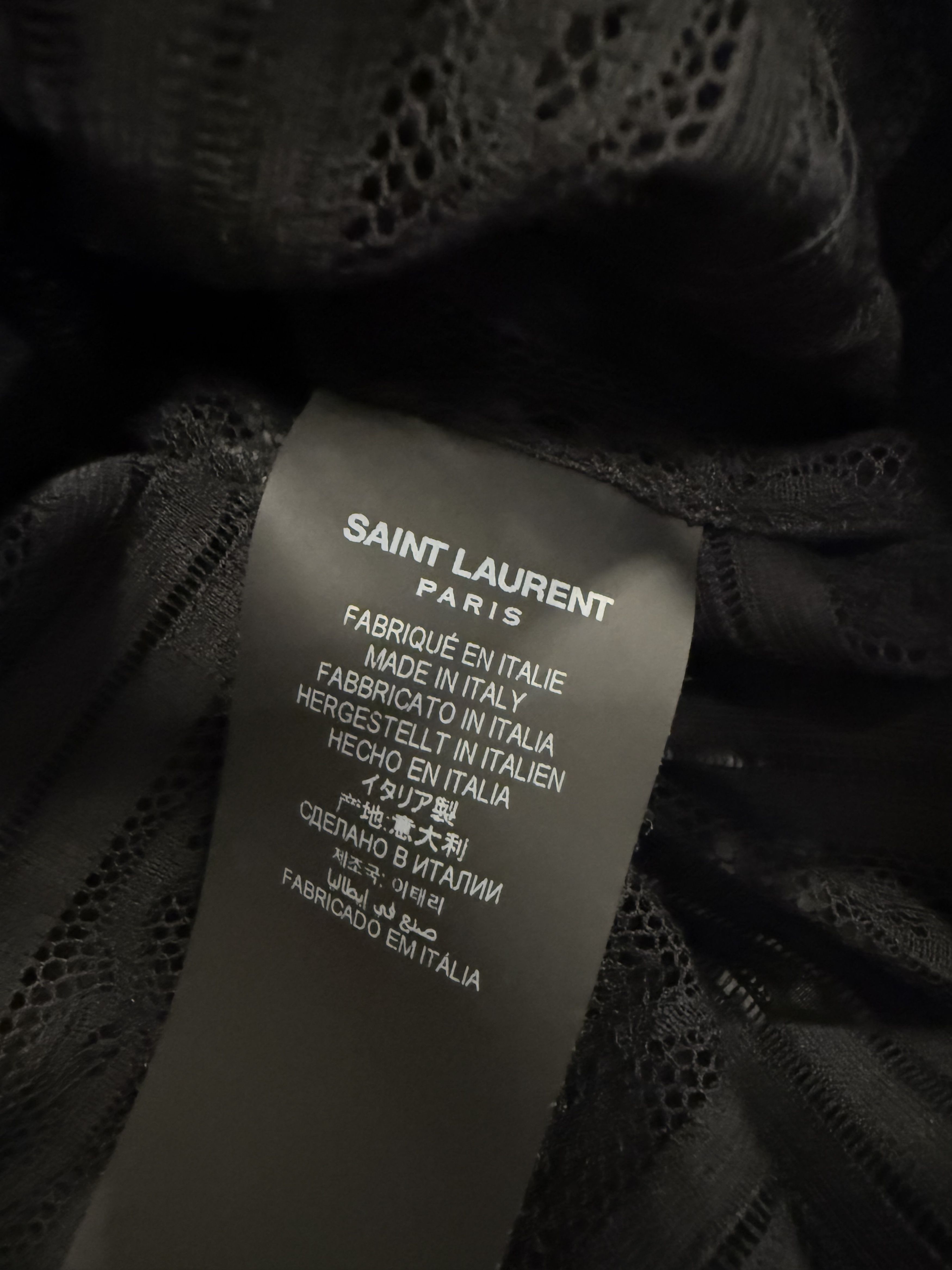 Saint Laurent Paris SS22 Saint Laurent Button Shirt in Lace Size US L / EU 52-54 / 3 - 13 Thumbnail