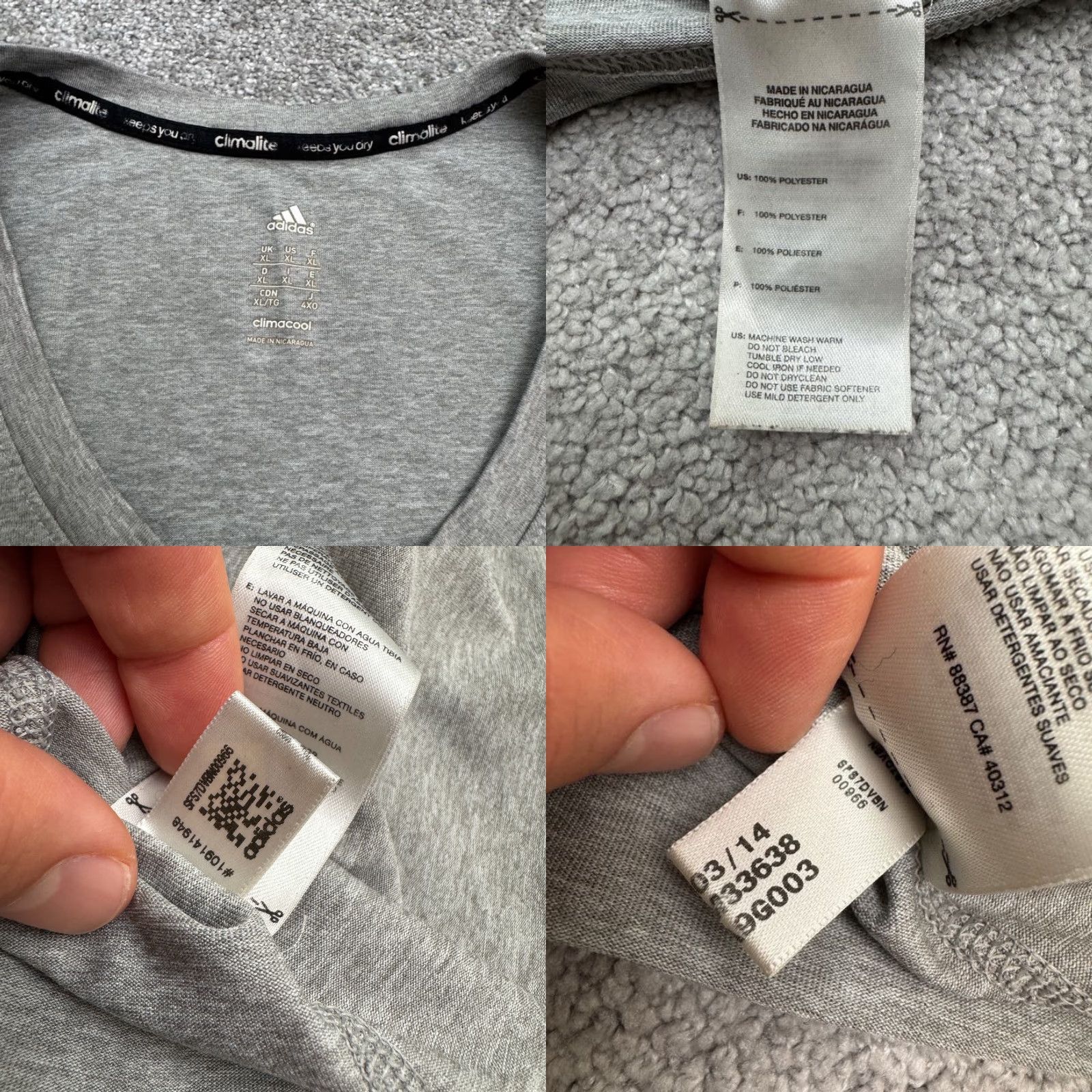 Adidas Adidas Climalite Climacool Tank Top Mens XL Gray Crew Neck Active Athletic Gym Size US XL / EU 56 / 4 - 8 Thumbnail