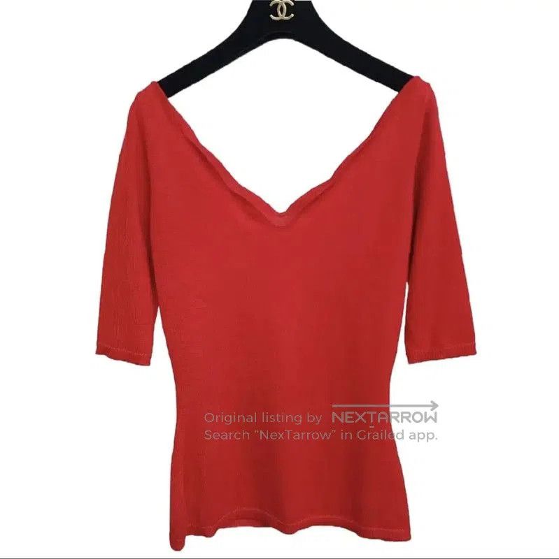 Dior Dior Red Wool Long Sleeve Top for Women . Size XS / US 0-2 / IT 36-38 - 7 Thumbnail