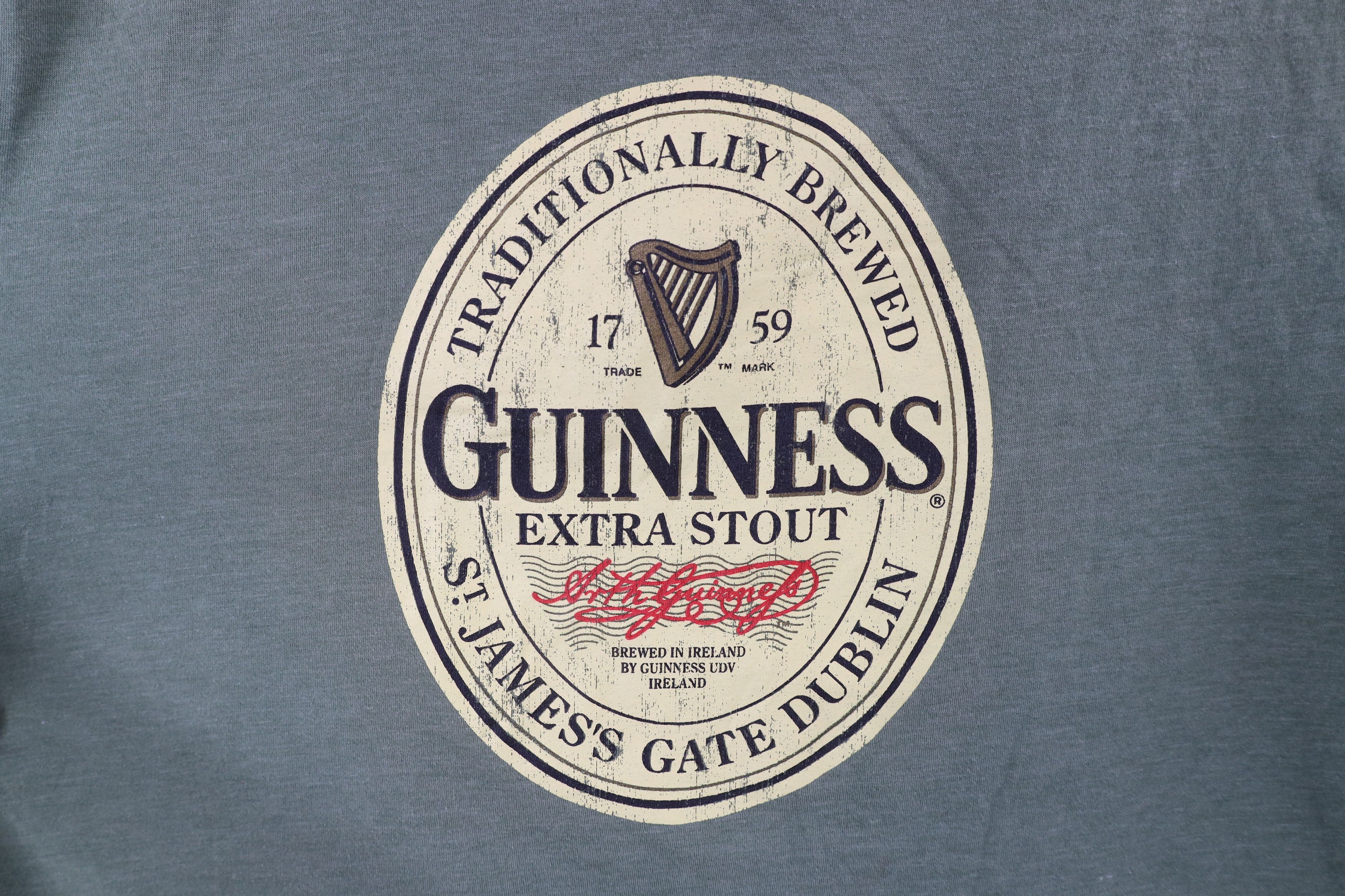 Vintage Vintage Guinness Beer Spell Out Extra Stout Beer T-Shirt Size US L / EU 52-54 / 3 - 4 Thumbnail