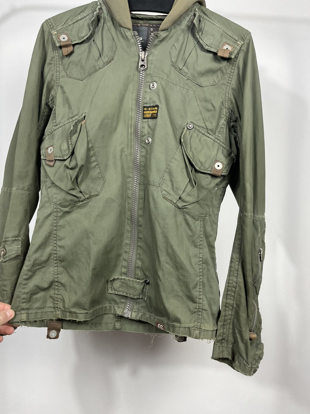 G-Star G Star RAW Green Military Hooded Jacket Zip Up Size S Size US S / EU 44-46 / 1 - 5 Thumbnail
