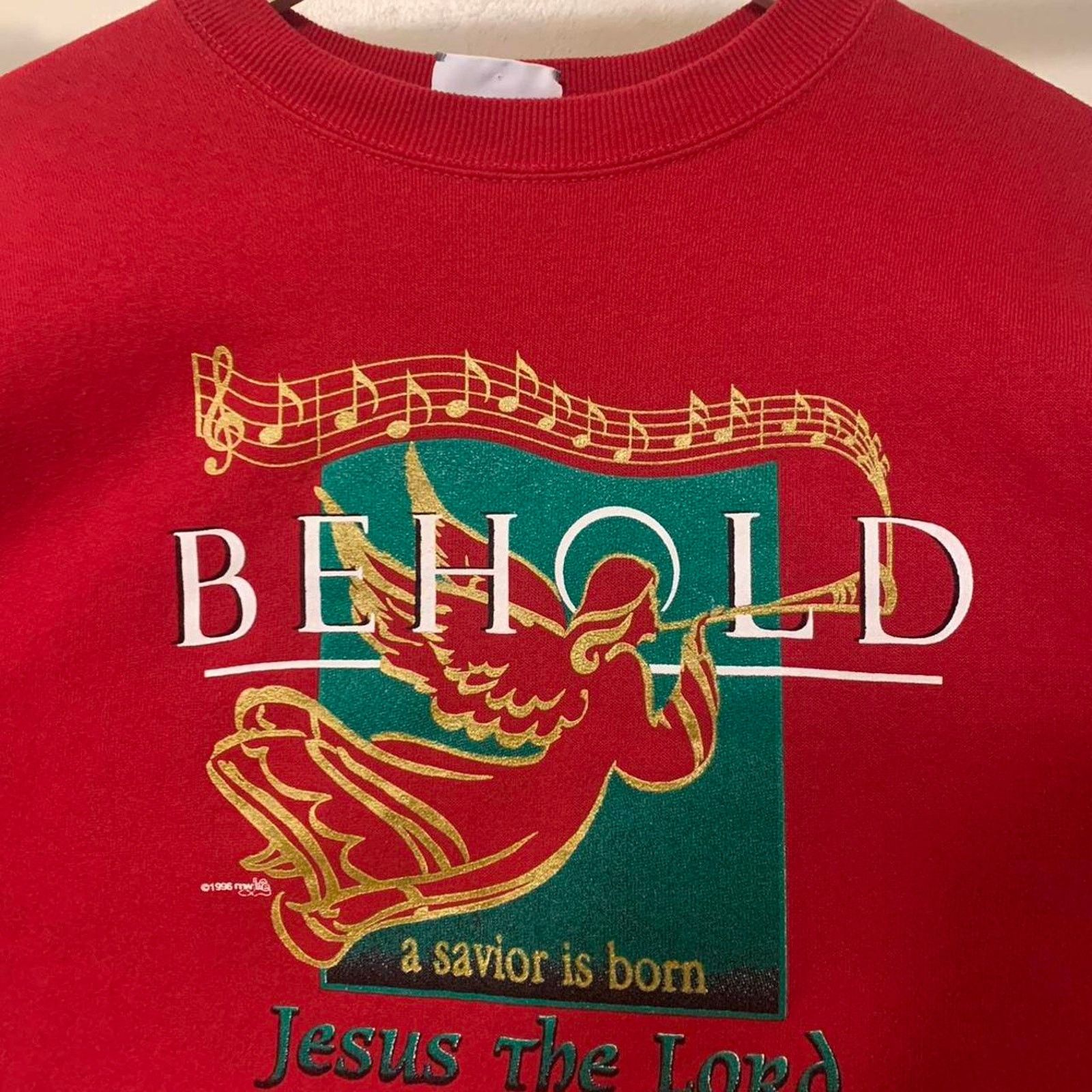 Lee Vintage 90s Lee Jesus crewneck Size US XL / EU 56 / 4 - 1 Thumbnail
