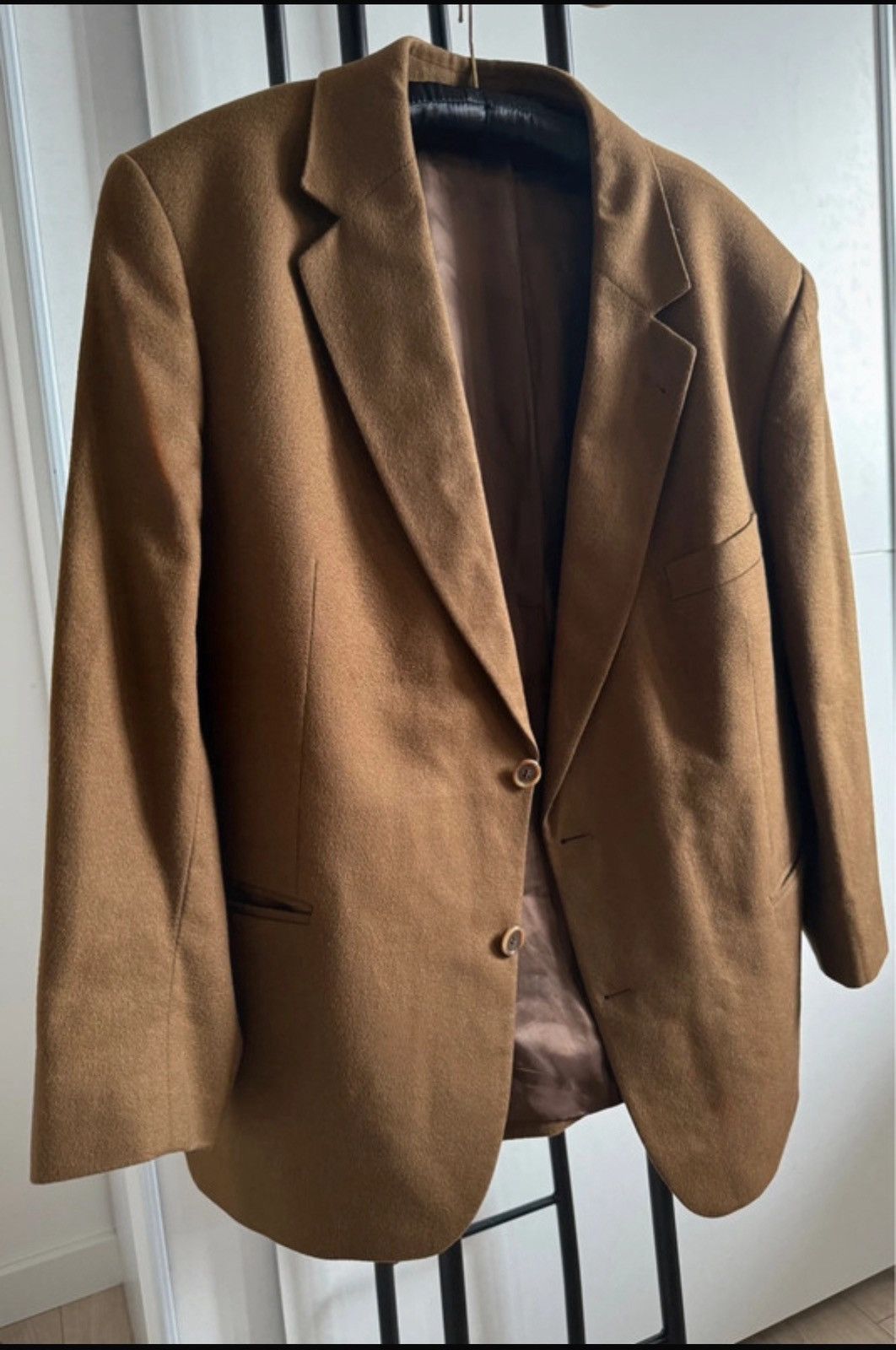 Vintage Unique oversize camel brown jacket, 100% wool Size ONE SIZE - 2 Thumbnail