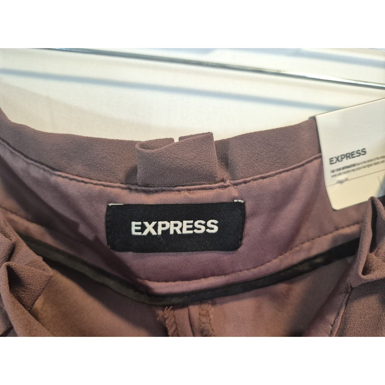 Express New W Tags Express Ankle High Rise *IN BROWN* 10R Pants Size 32" / US 10 / IT 46 - 9 Thumbnail
