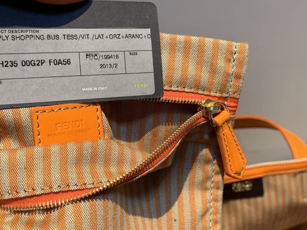 Fendi Fendi Simply Shopping Pequin Striped Tote - 2013 Collection Size ONE SIZE - 5 Thumbnail