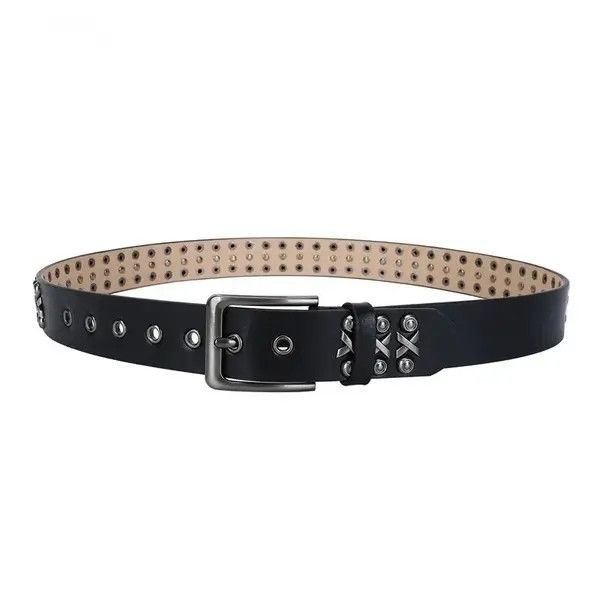 Leather × Vintage Punk Rock Studded Rivet Belts Size ONE SIZE - 4 Thumbnail