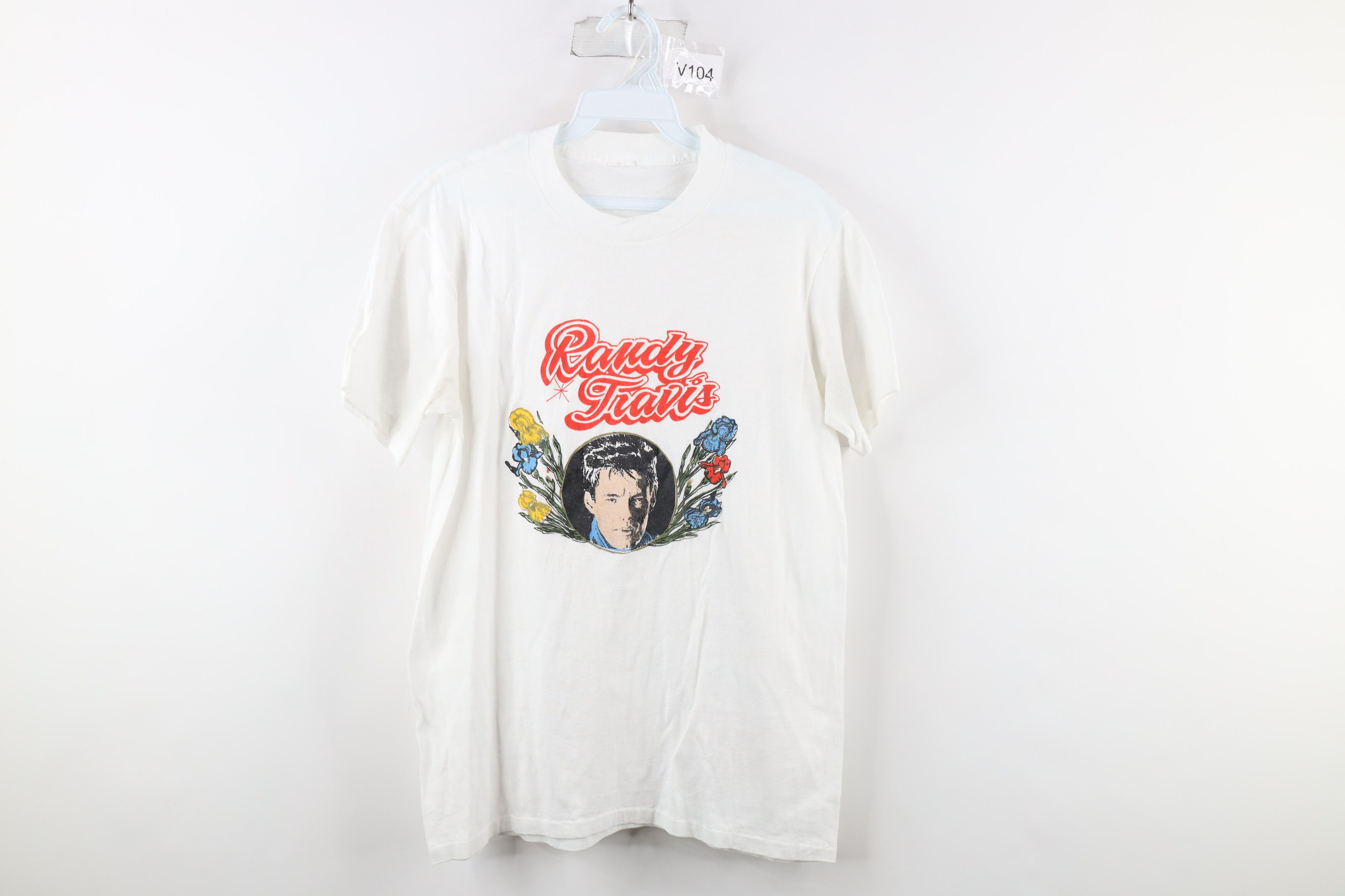 Image of Vintage 80's Country Music Randy Travis Band T-Shirt Usa in White, Women's (Size Small)