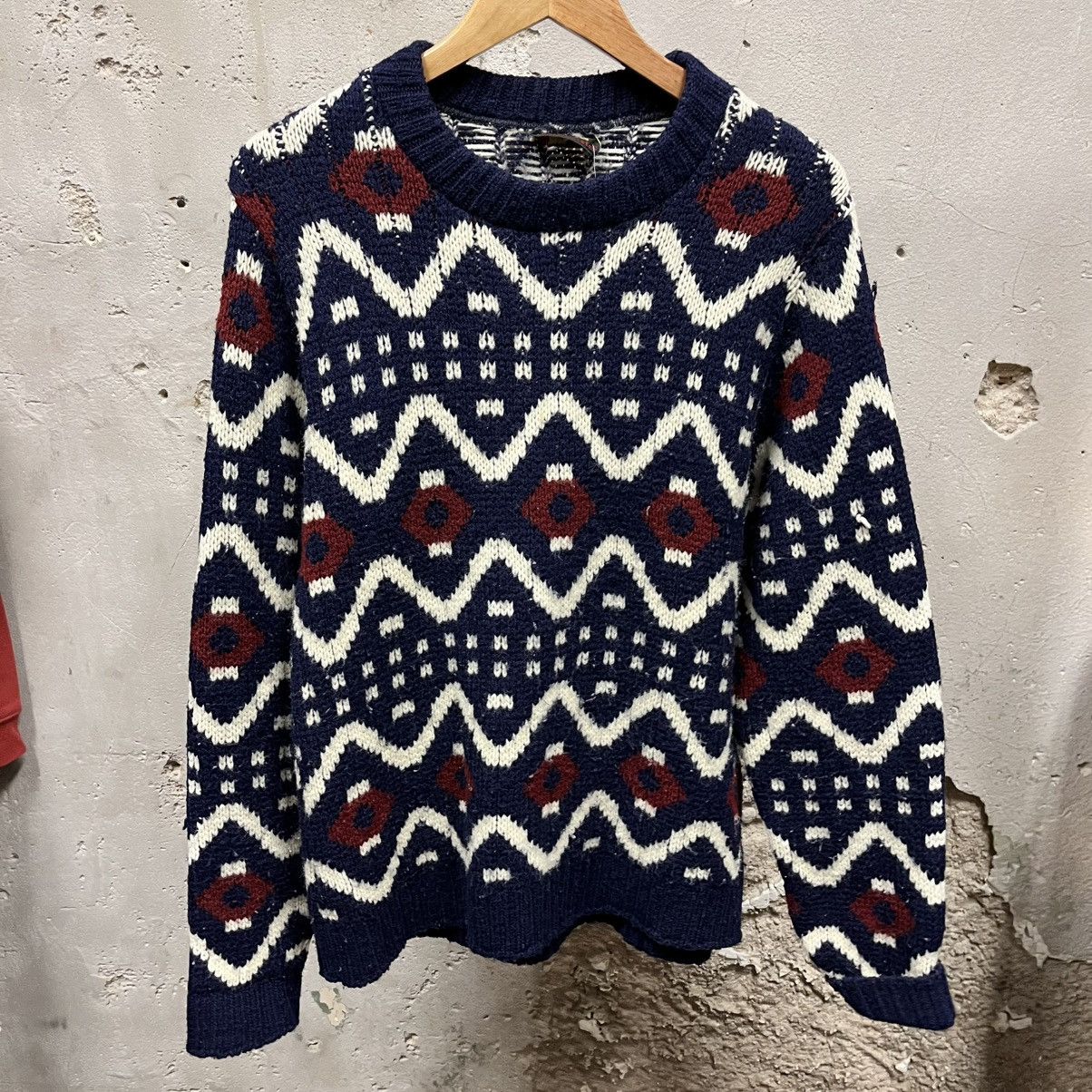 Vintage Alps Knitmeister Wool Nordic Fair Isle Chunky Knit Sweater Size US M / EU 48-50 / 2 - 1 Thumbnail