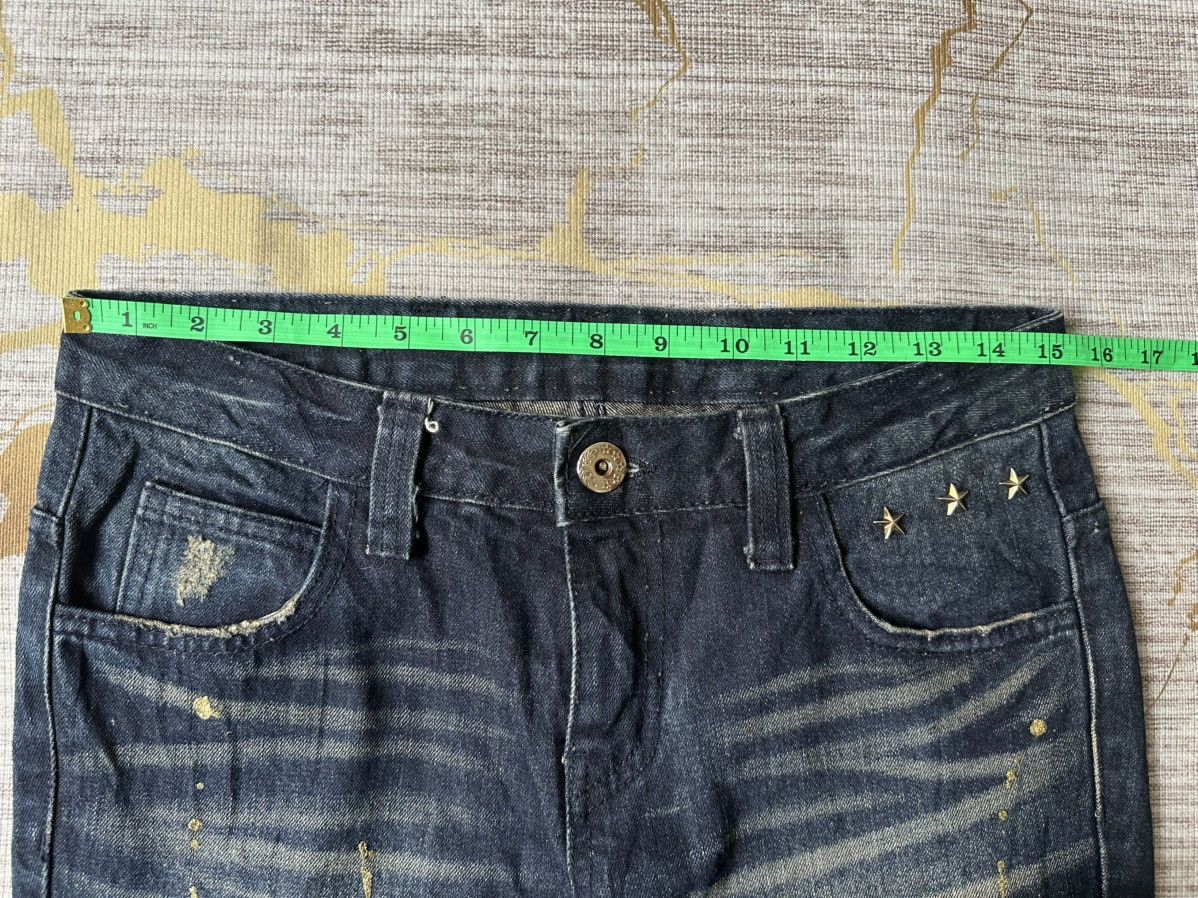 Japanese Brand FLARE Thirteen Japan Claw Marks Lowrise Design Denim Size US 29 - 4 Thumbnail