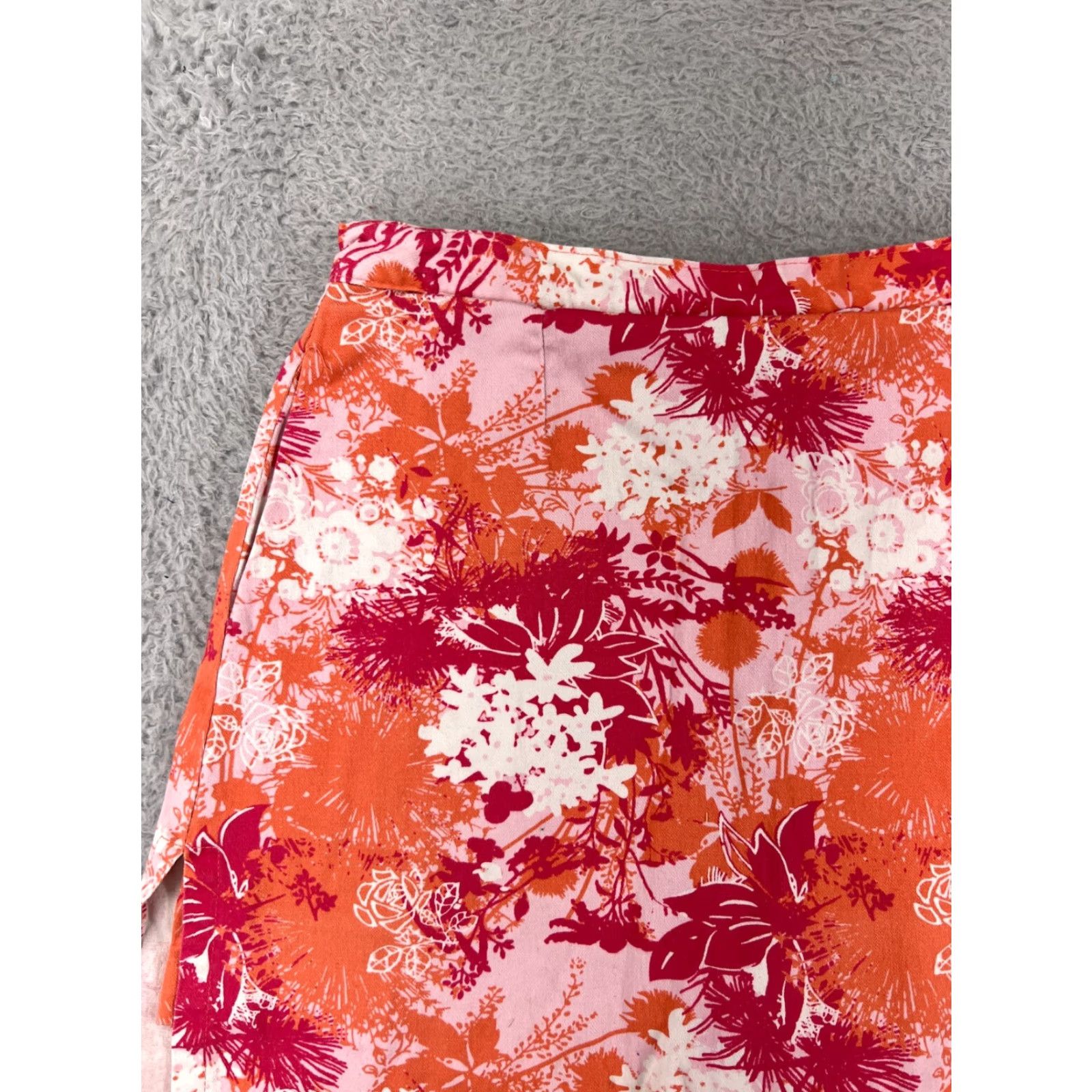 Vintage AW Golf Skirt Womens 12 Pink Floral Cotton AW Golf Womens Skirt Elastic Waistband Casual Short Mini 12 Pink Floral Sports Theme Womens Size 34" / US 12 / IT 48 - 5 Thumbnail