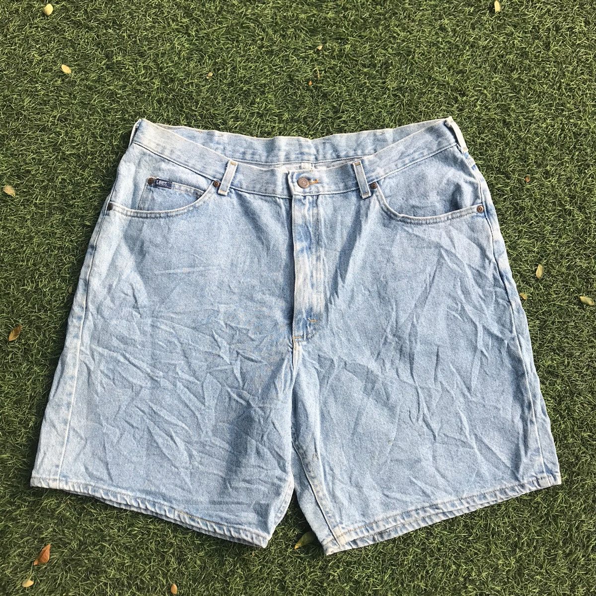 Lee × Vintage Vintage Big Size 42 Mr Lee Rider Shortpants Jeans Blue washe Size US 42 / EU 58 - 5 Thumbnail