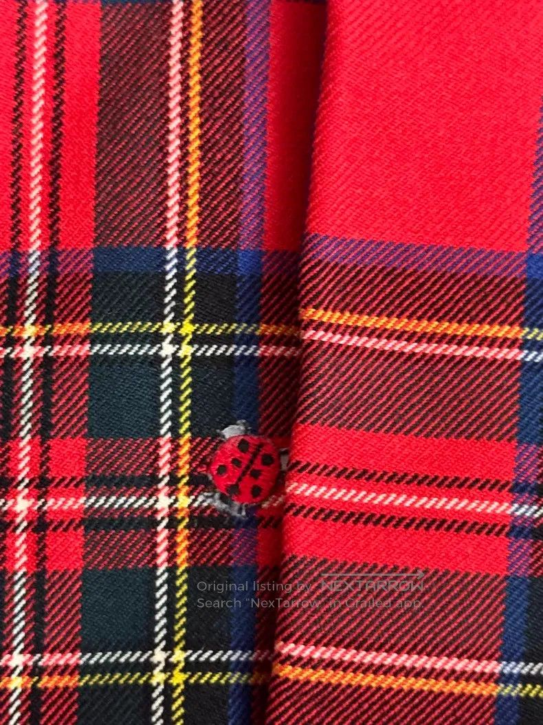 Junya Watanabe Junya Watanabe size F Red plaid wrap-around skirt Size 23" - 8 Thumbnail