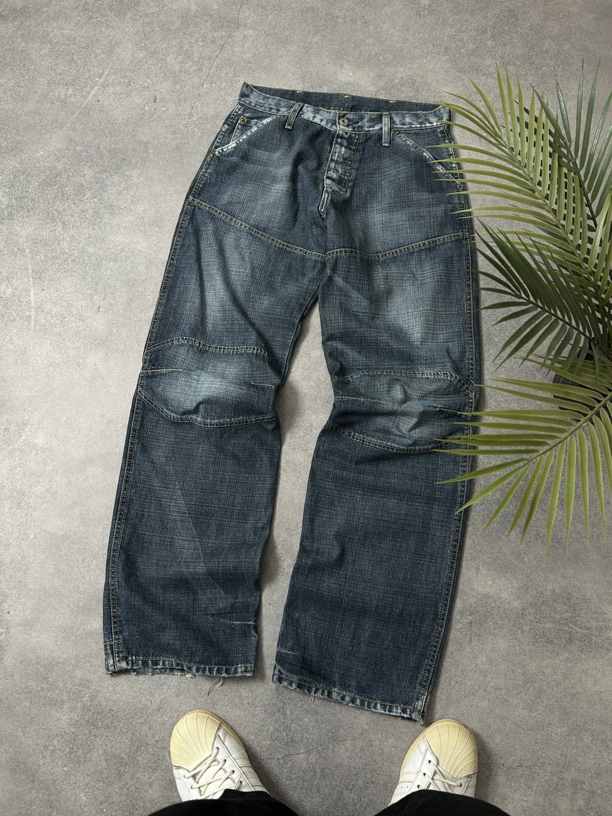 G-Star Vintage G-star Raw Elwood y2k distressed jeans 32/34 Size US 32 / EU 48 - 2 Thumbnail