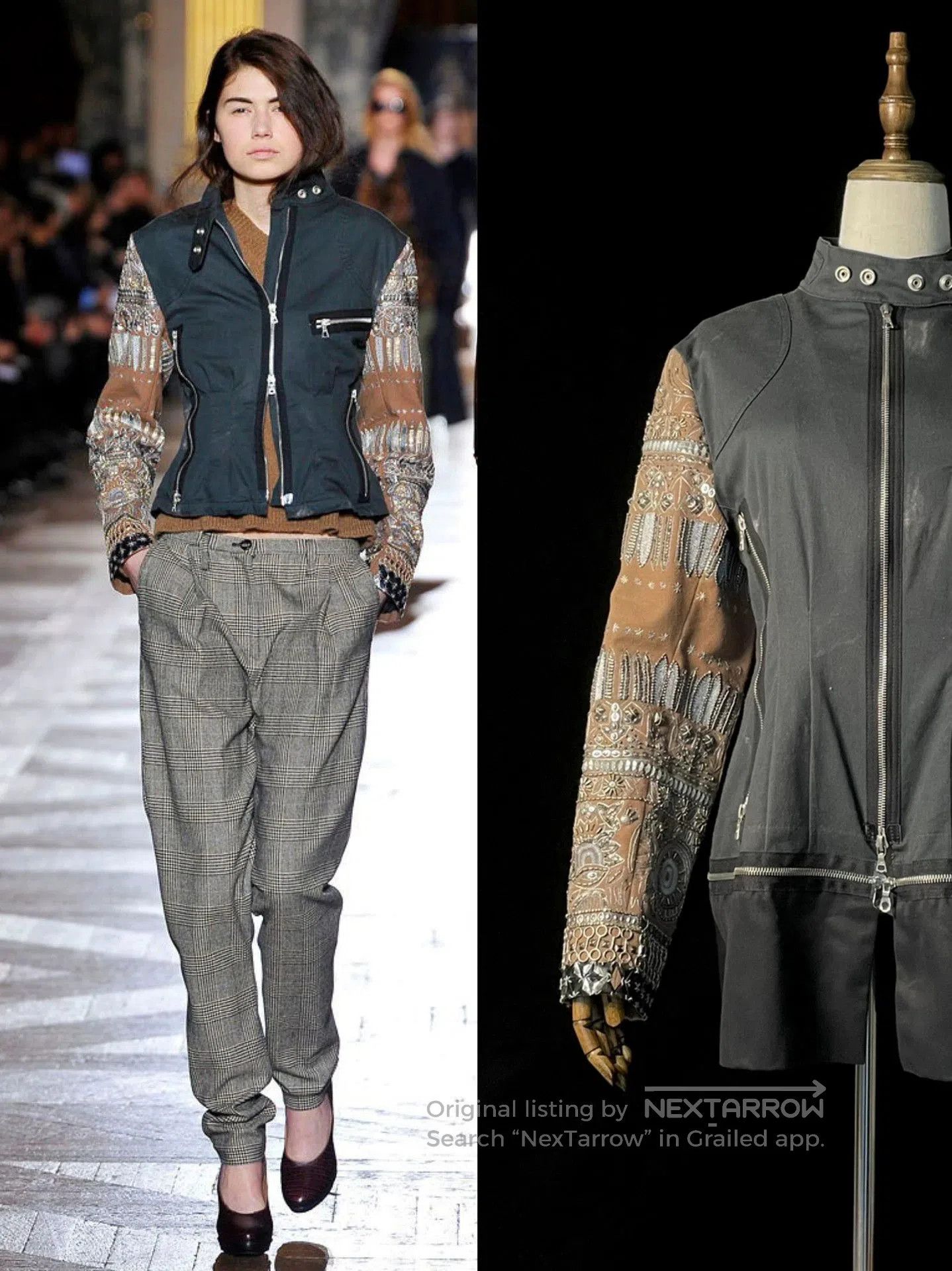Dries Van Noten drapes van noten embroidered metallic jacket. Size L / US 10 / IT 46 - 2 Thumbnail