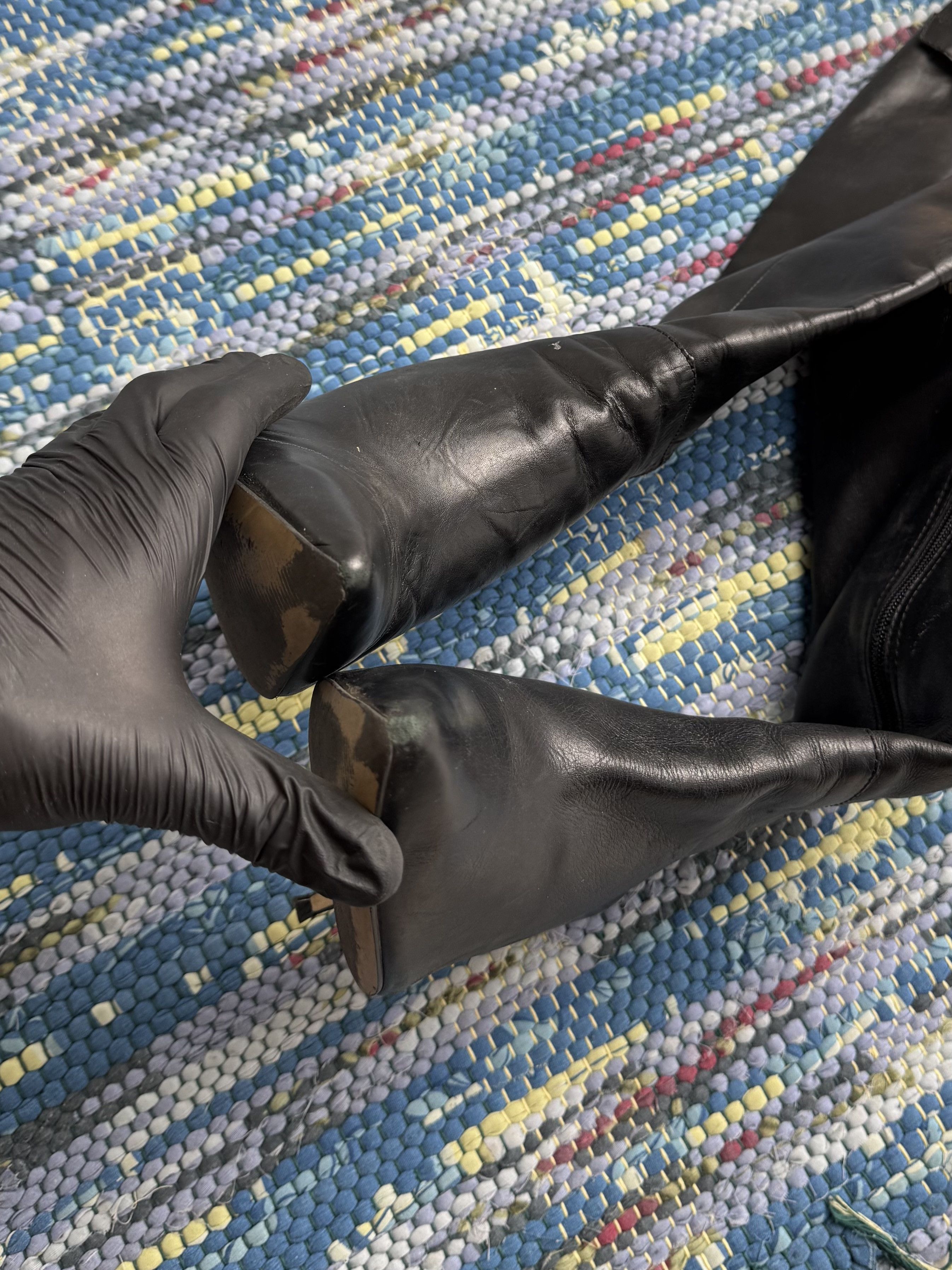 Vintage Vintage Leather Boots With Heels A8(V1)D15 Size US 9 / IT 39 - 13 Thumbnail