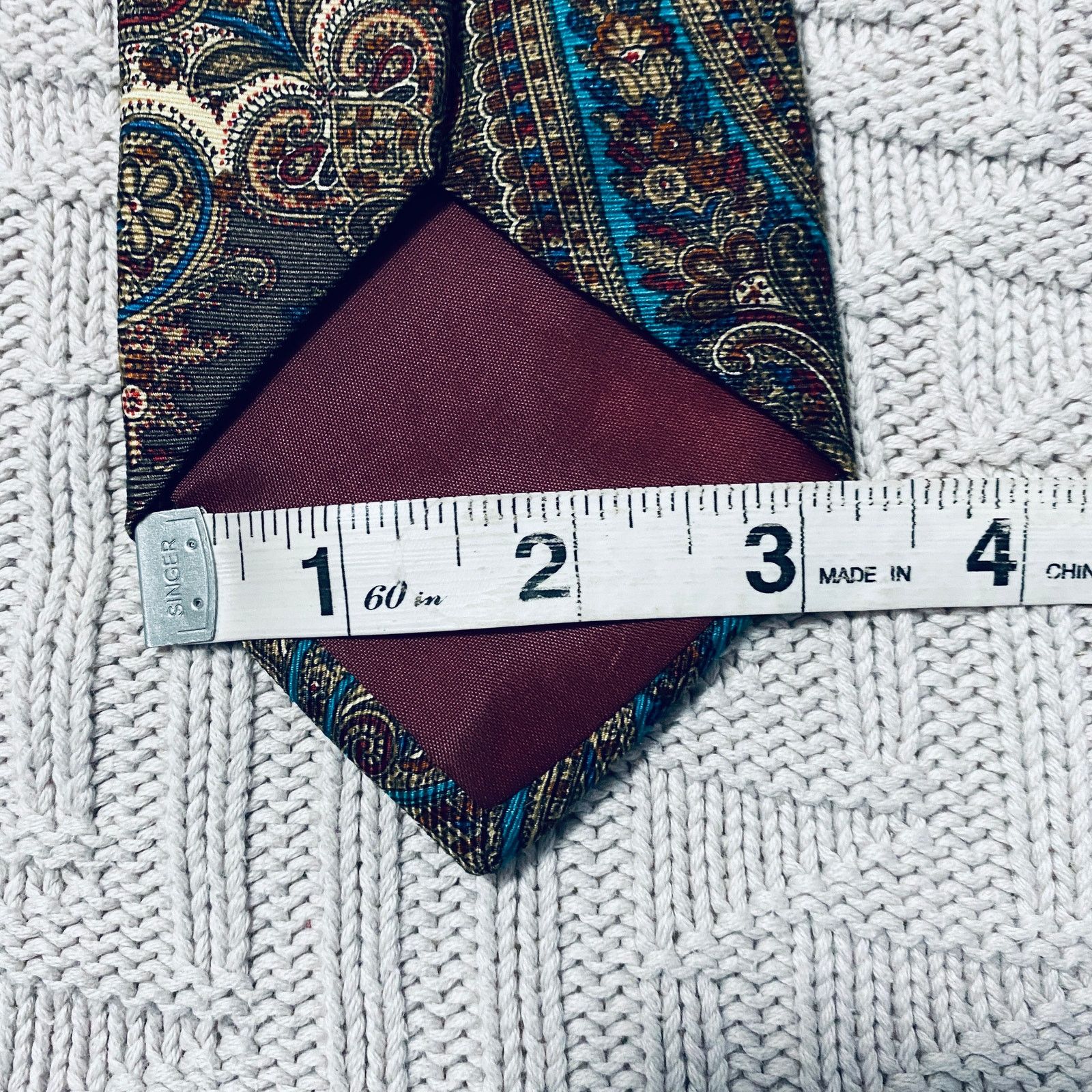 Saks Fifth Avenue Saks Fifth Avenue green paisley silk tie Size ONE SIZE - 5 Thumbnail
