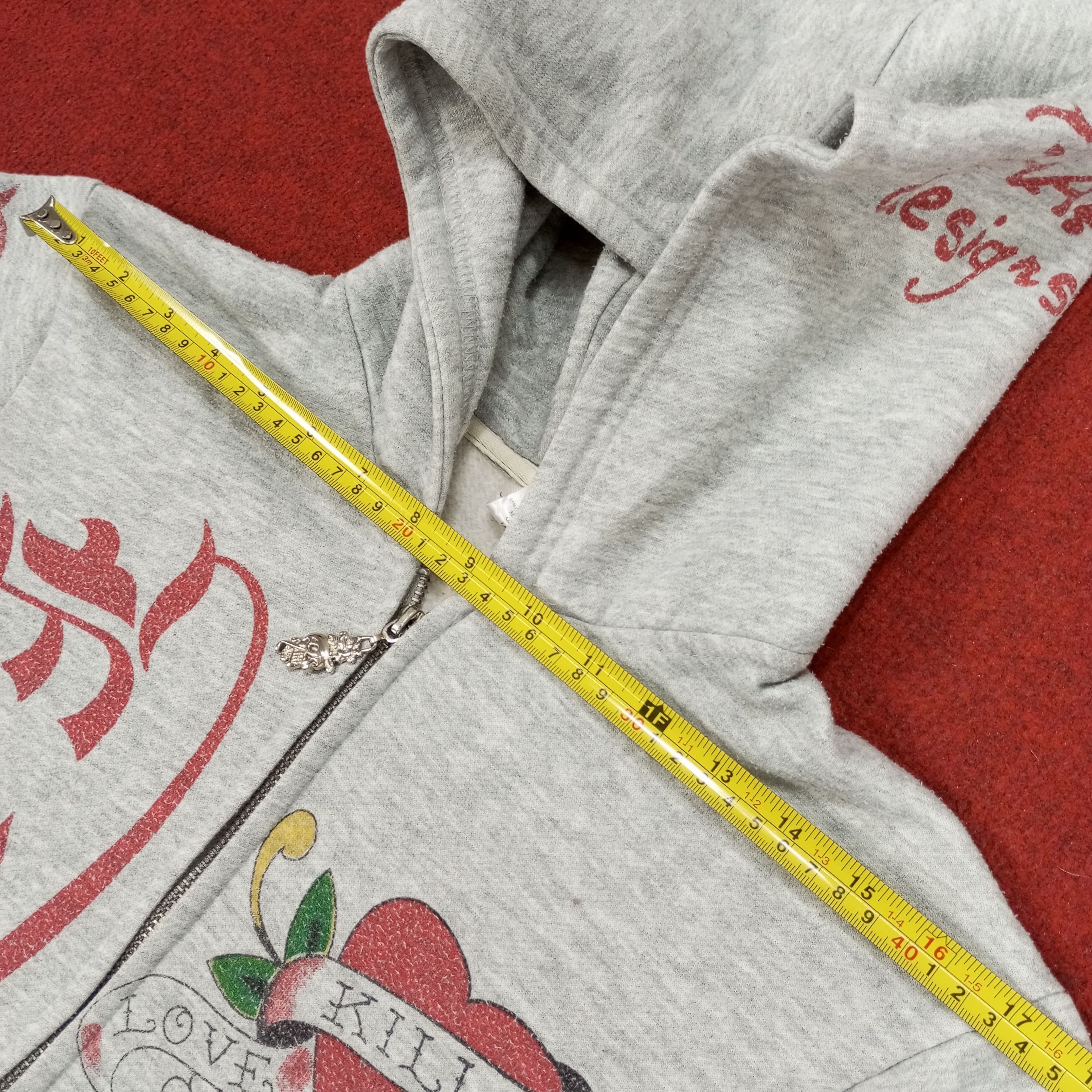 Christian Audigier Ed Hardy Designer Brand Skulls Design Zipper Hoodies Size US M / EU 48-50 / 2 - 12 Thumbnail