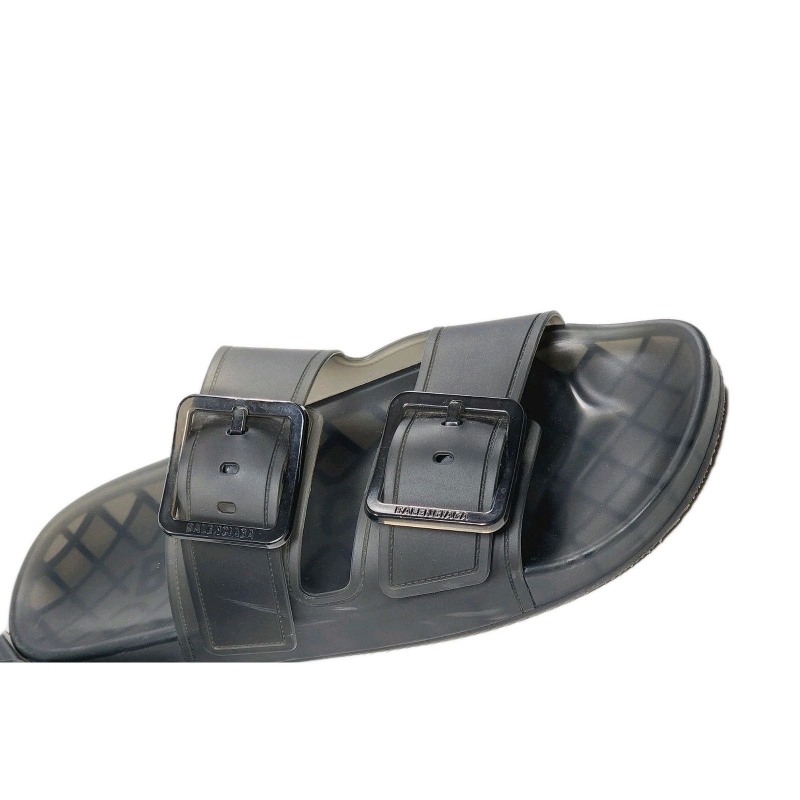 Balenciaga Balenciaga Mallorca Sandal Transparent US9 Black W2DZ1-1000 Size US 9 / IT 39 - 2 Thumbnail