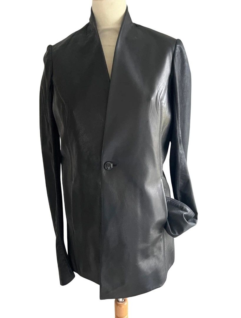 Rick Owens Rick Owens “Hollywood” Wrap Leather Jacket – Black Unisex Size US S / EU 44-46 / 1 - 8 Thumbnail