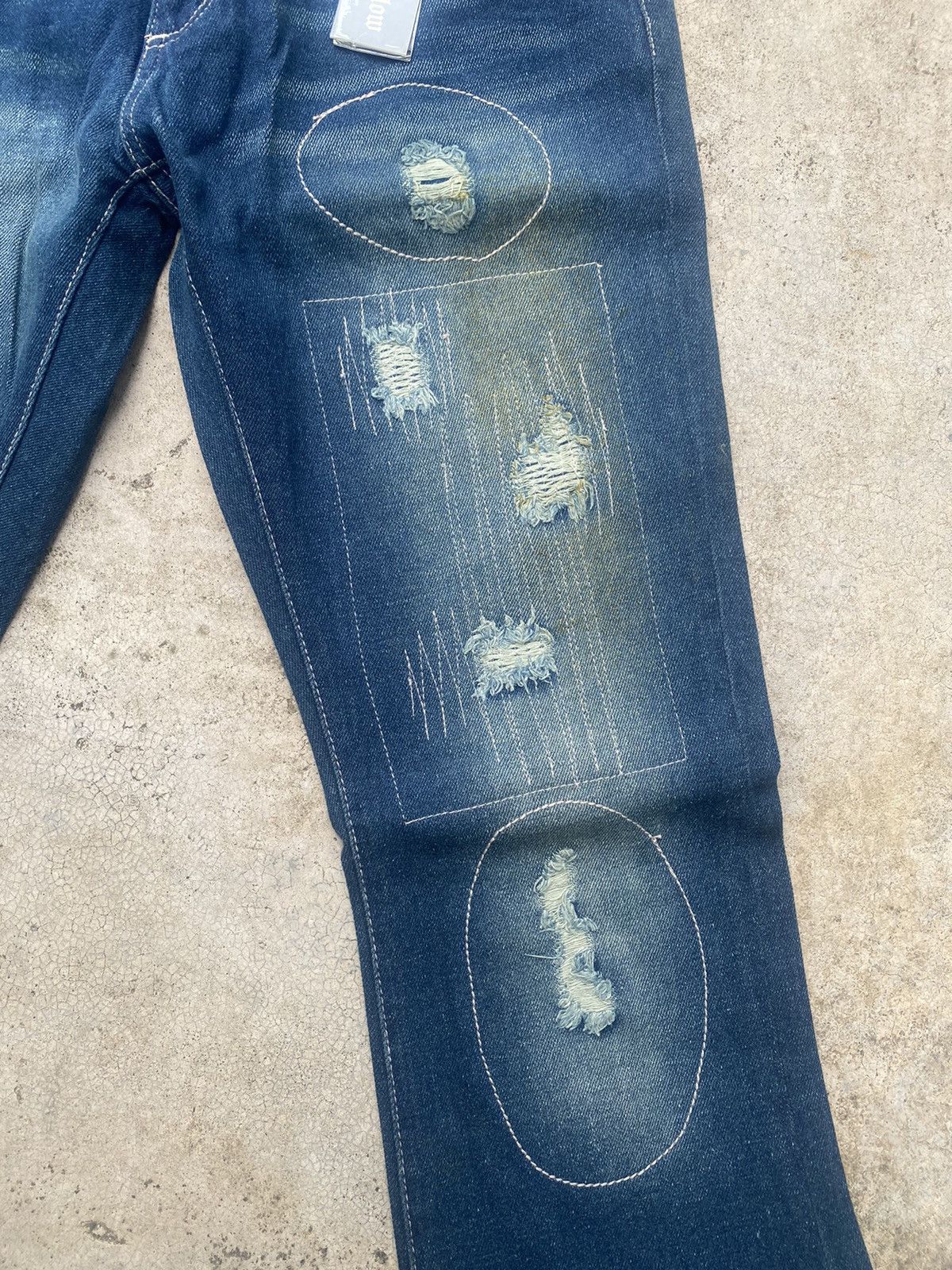 If Six Was Nine × Japanese Brand Flare Jeans Dal Fellow Distressed Patch work Size US 31 - 8 Thumbnail