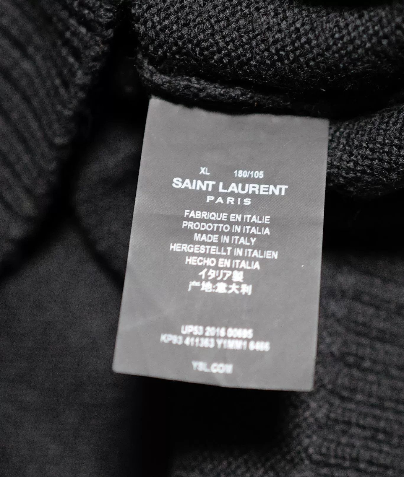 Saint Laurent Paris Saint Laurent Black Oversized Dinosaur Sweater. Size US XL / EU 56 / 4 - 3 Thumbnail