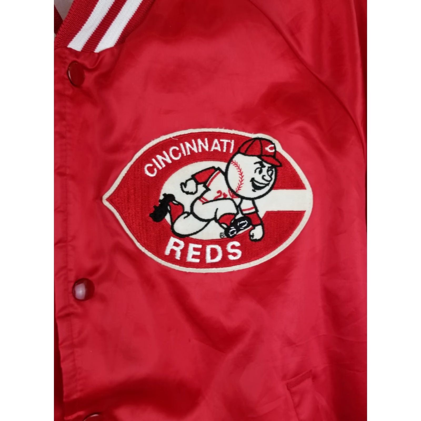 Chalk Line VINTAGE CHALKLINE RED SATIN JACKET MLB 90's CINCINNATI REDS SZ XL Mens Bomber Jacket Size US XL / EU 56 / 4 - 2 Thumbnail