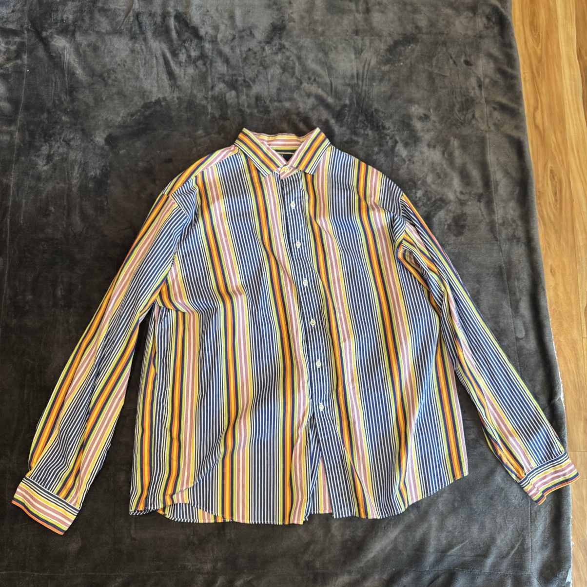 Striped Polo Ralph Lauren Long Sleeve Button Up Size XXL