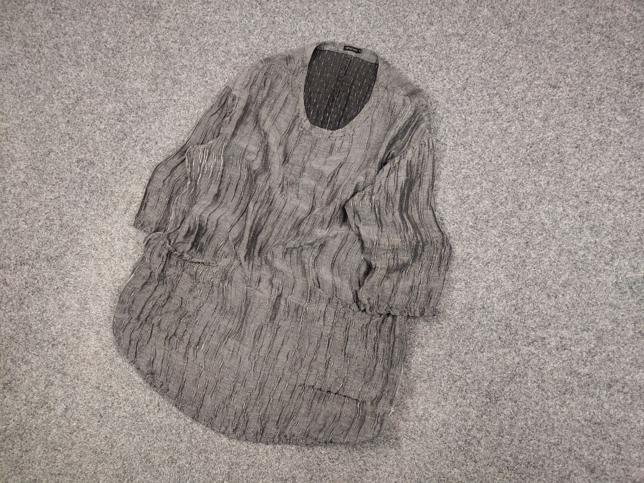 Other Grizas Design Light Linen Silk Blend Dark Gray Tunic Size S / US 4 / IT 40 - 4 Thumbnail