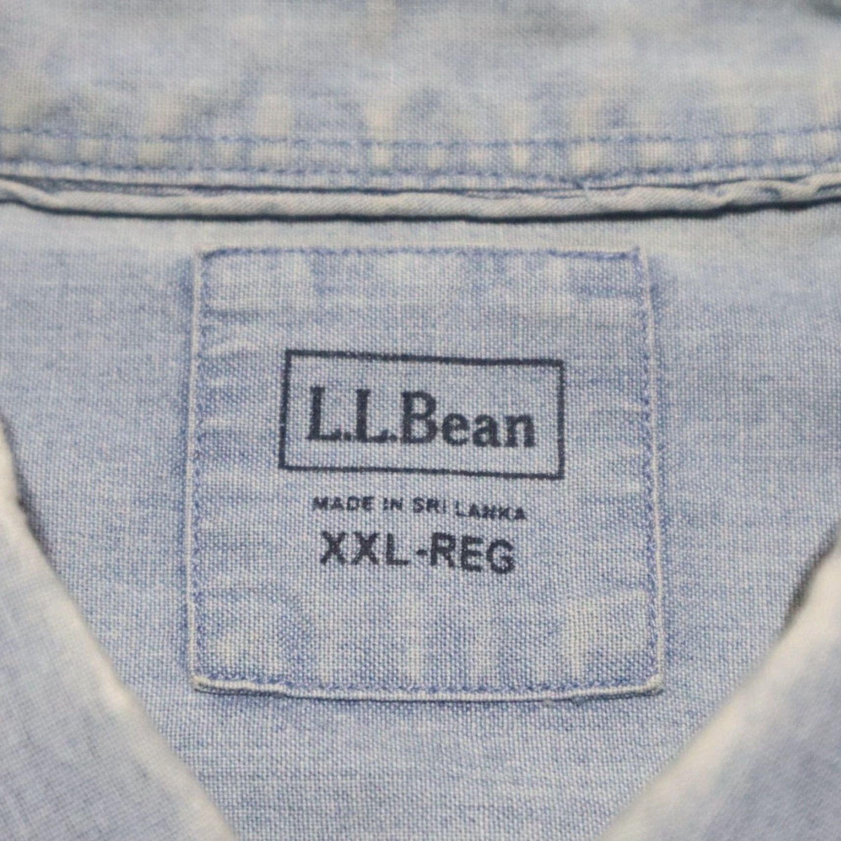 Vintage VINTAGE L.L. Bean Denim Shirt Men's 2XL Long Sleeve Button Up Casual Fall Spring Summer Black Blue Size US XXL / EU 58 / 5 - 3 Thumbnail